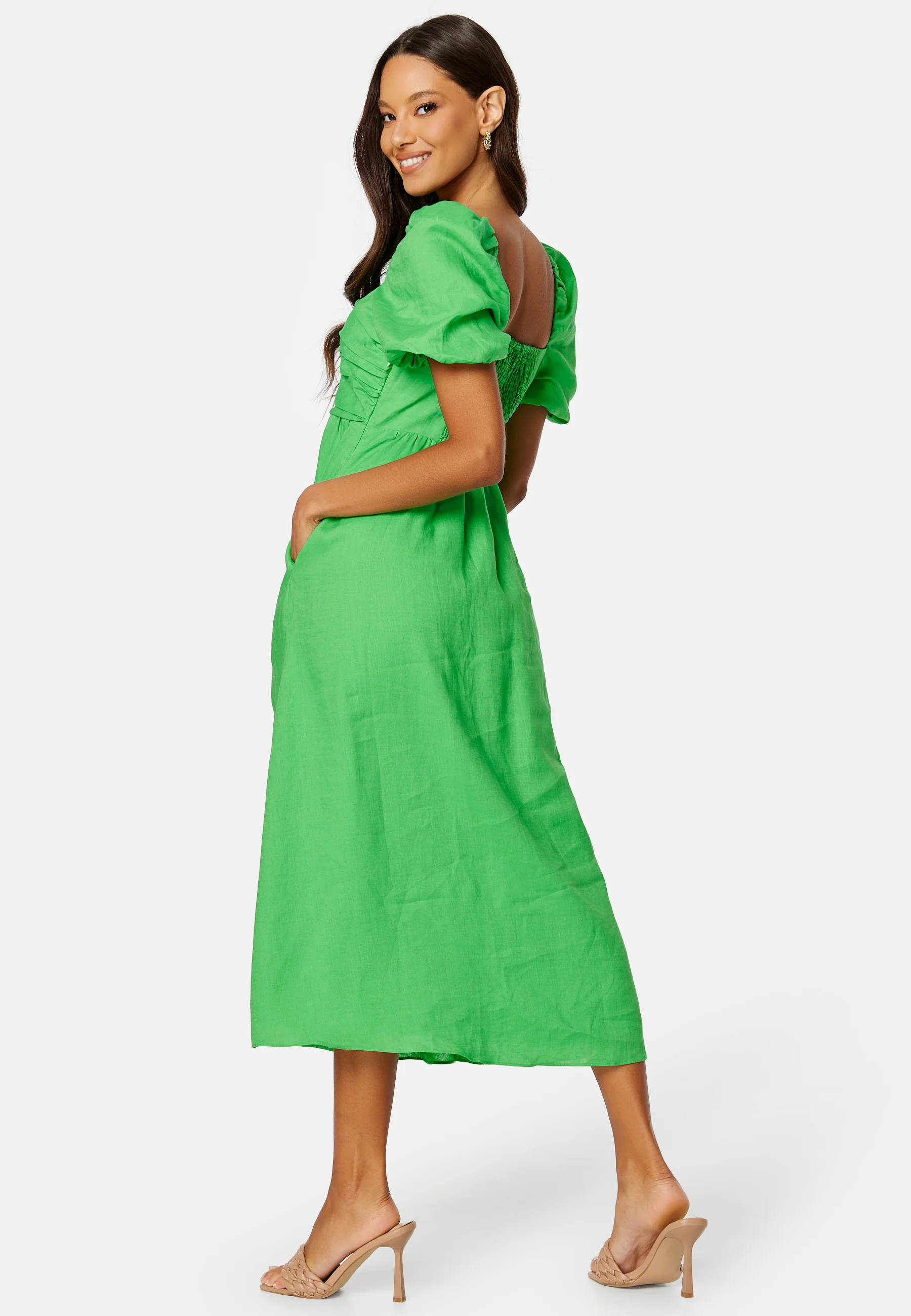 Dream Ruched Bodice Midi Dress - Image 3