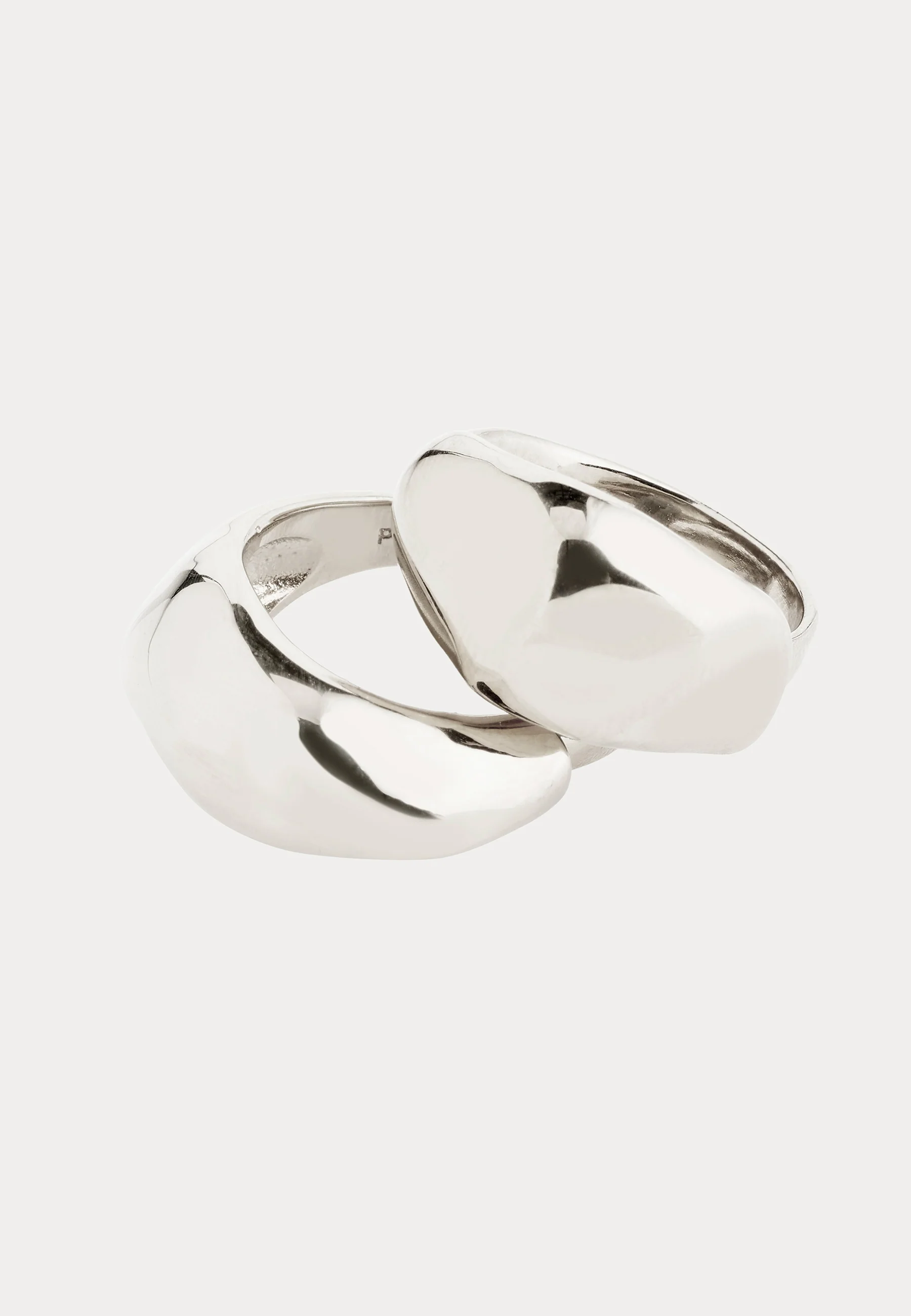 Dune Rings, 2-in-1 Set, Silver - Image 3