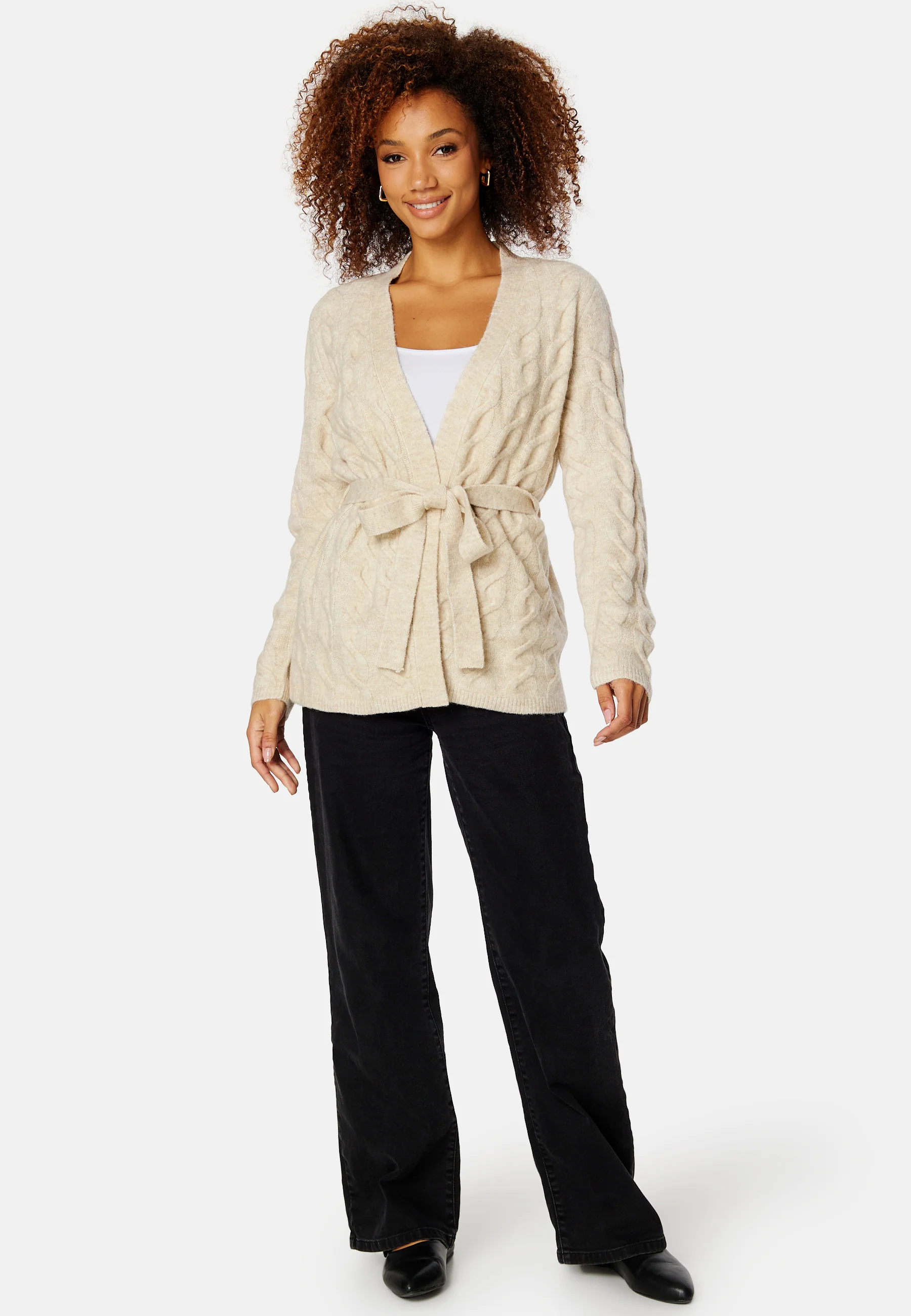 Ella L/S Cable Knit Cardigan - Image 2