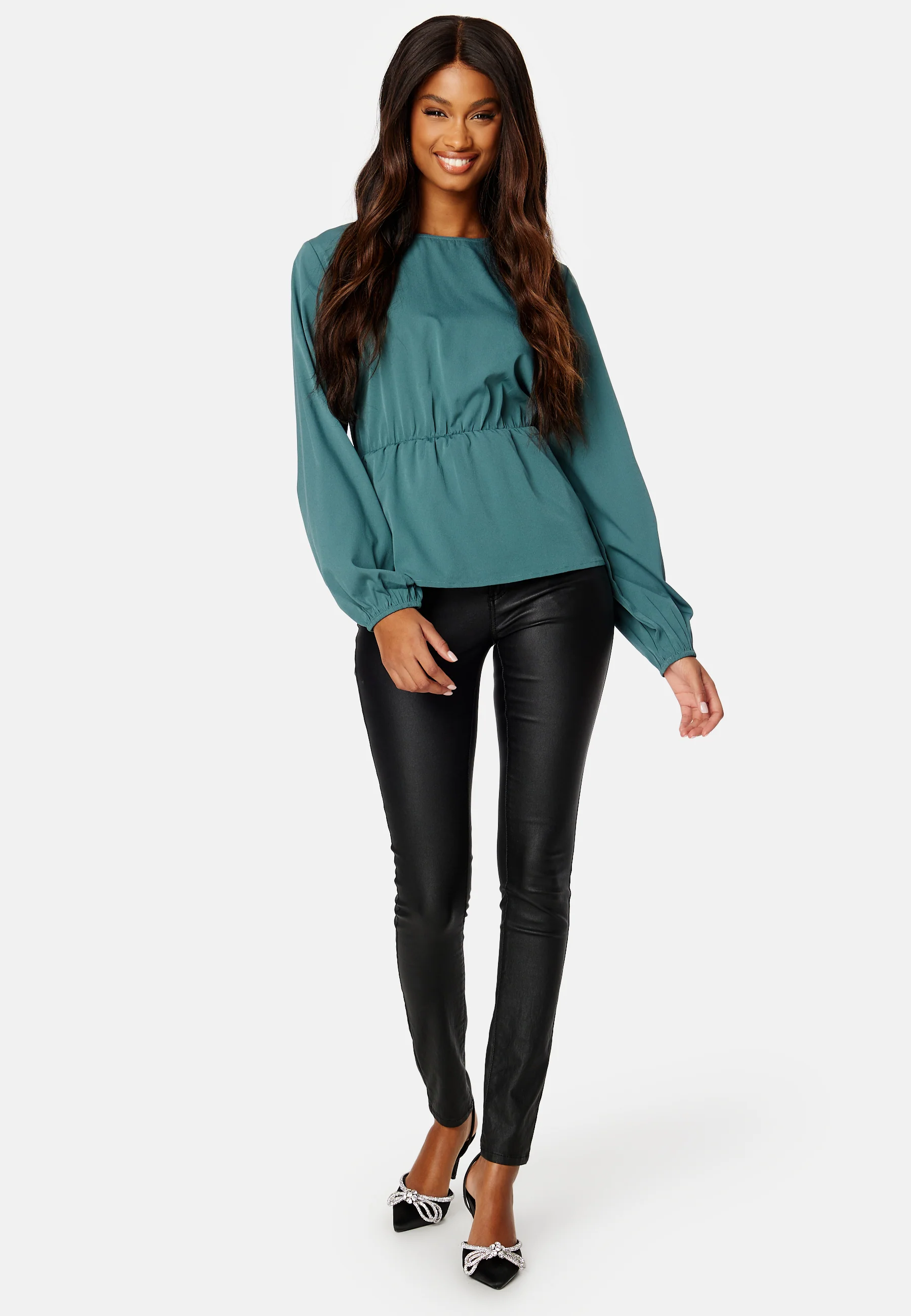 Ellen L/S Peplum Top - Image 3