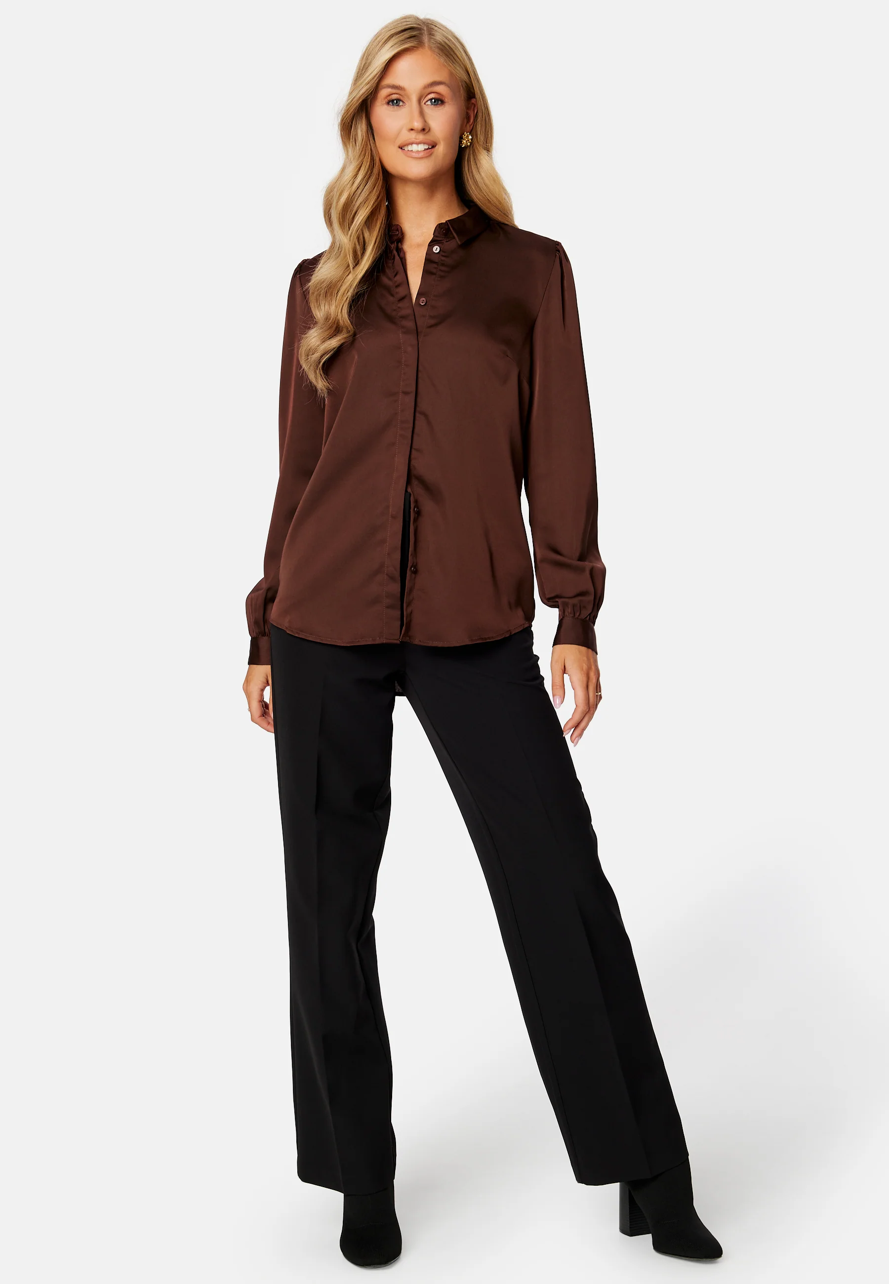 Ellette Satin L/S Shirt - Image 2