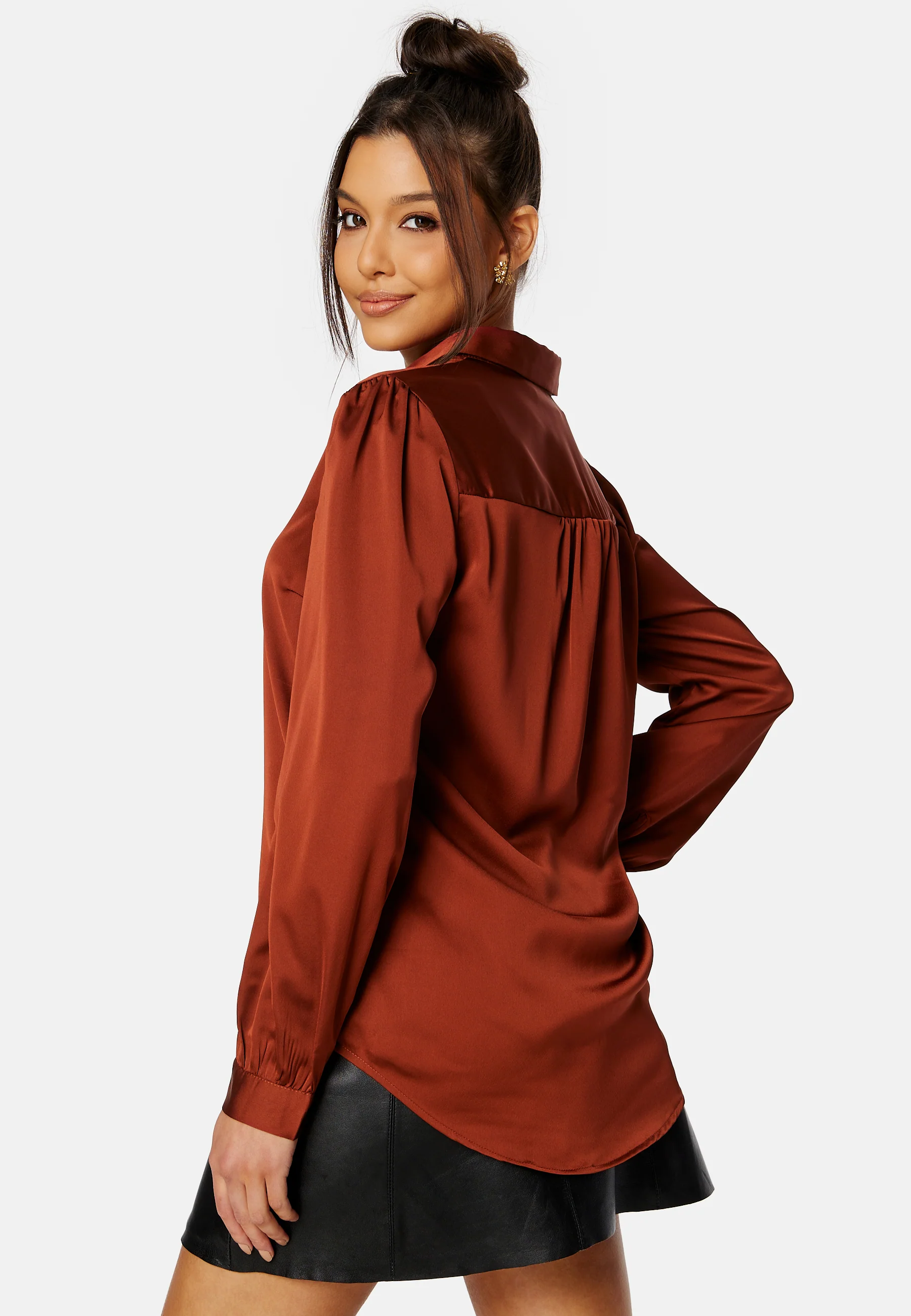 Ellette Satin L/S Shirt - Image 3