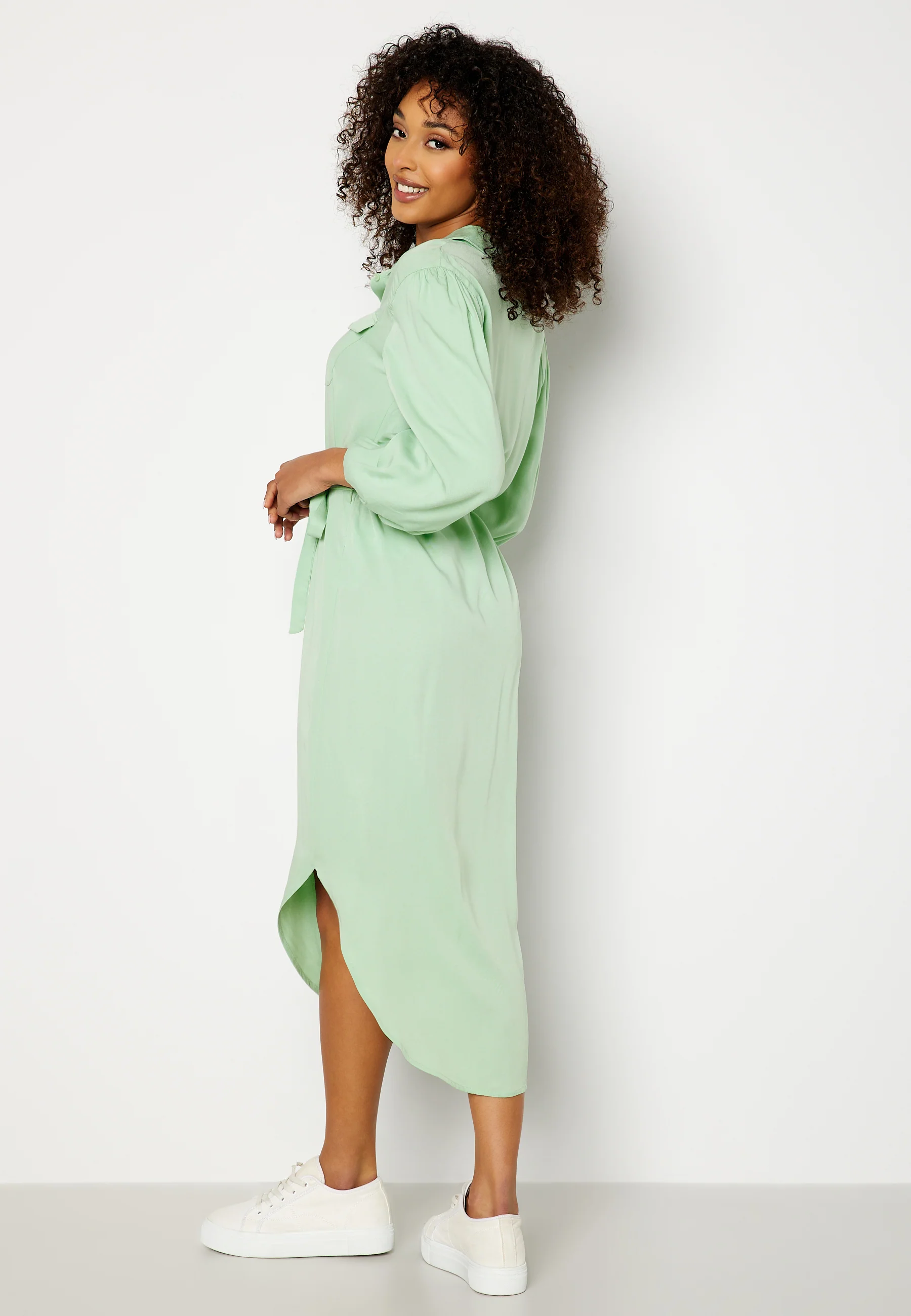 Embrace 3/4 Puff Sleeve Midi Dress - Image 2