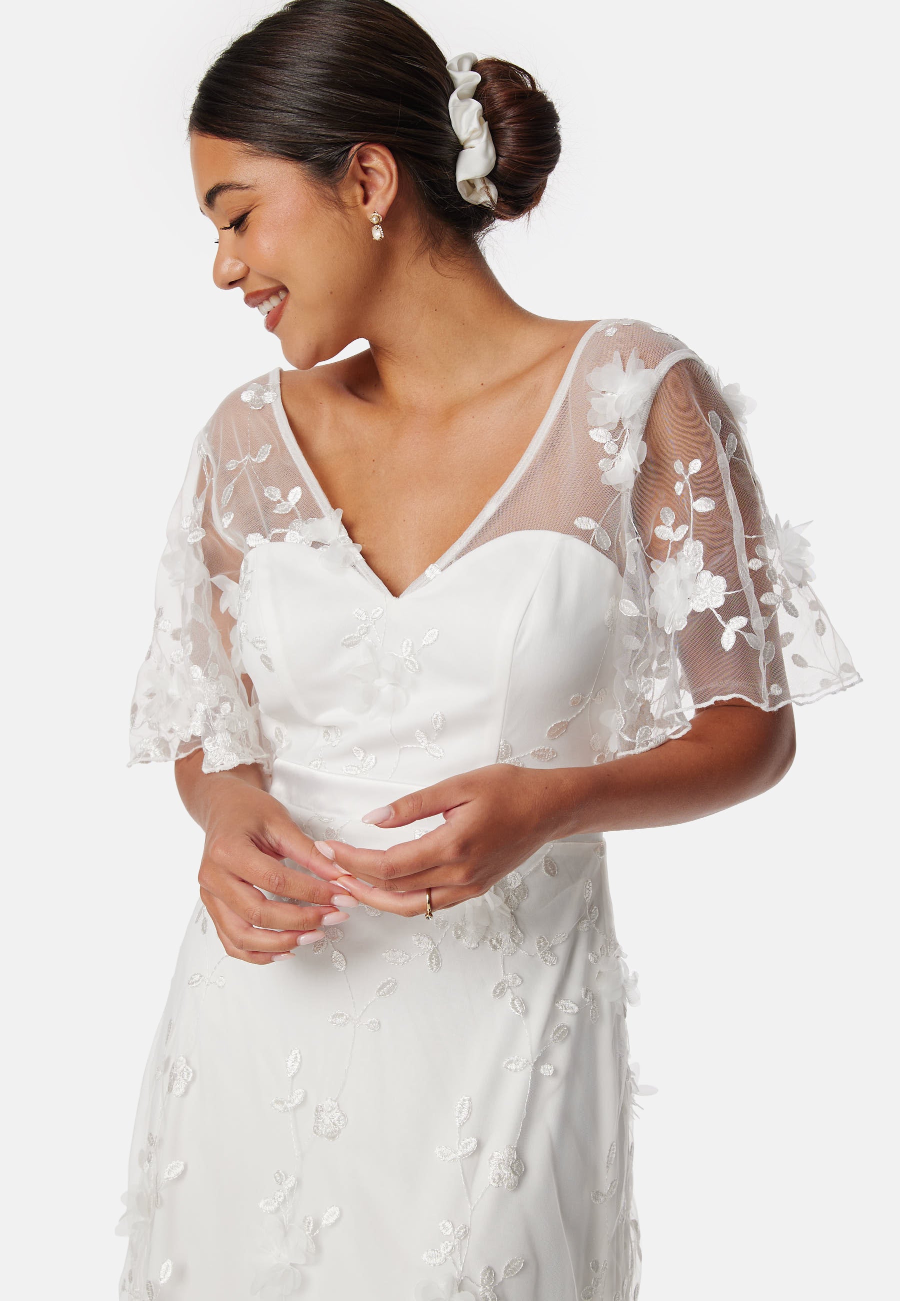 Embroidered Floral Wedding Gown - Image 2