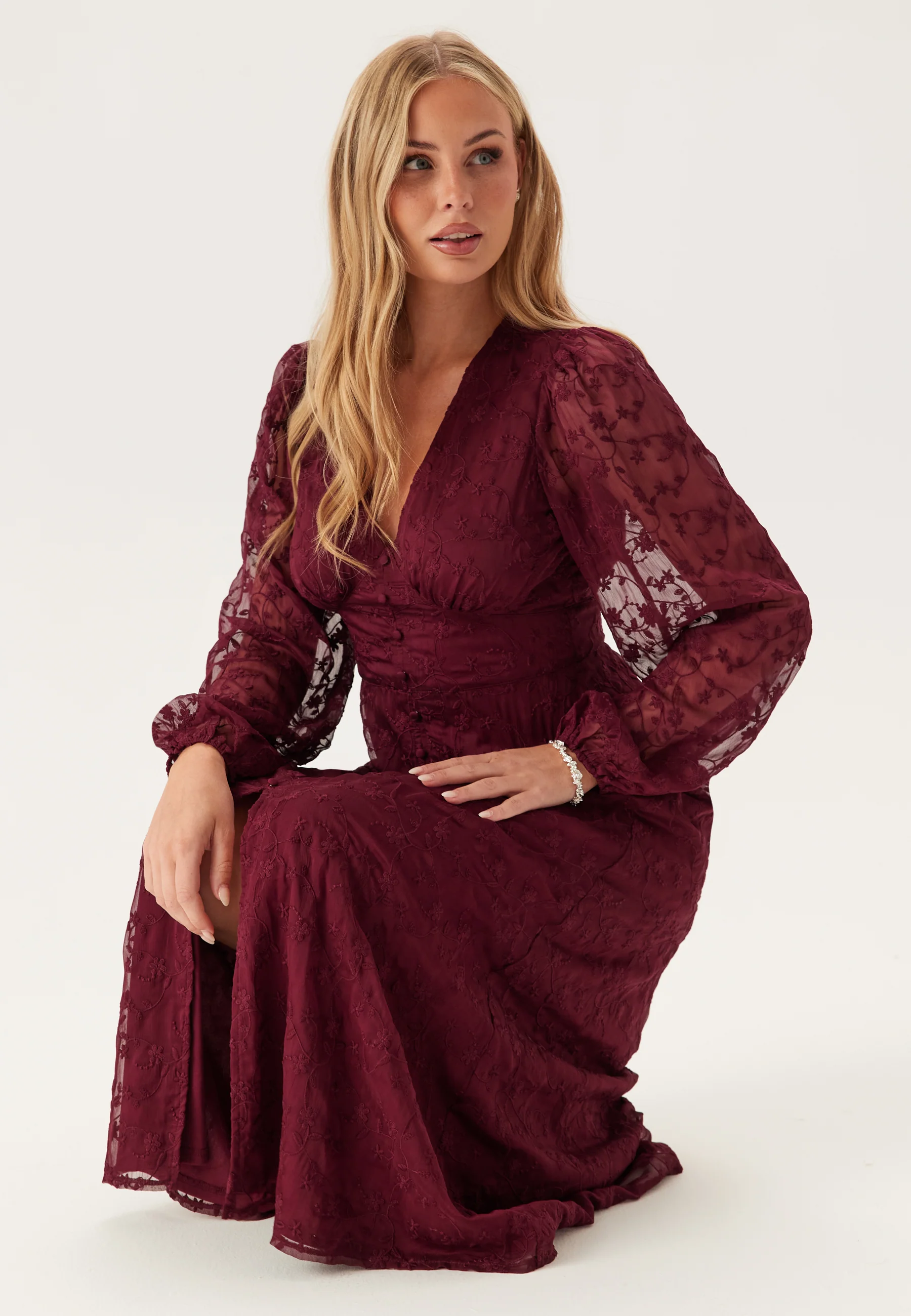 Embroidered Midi Dress - Image 2
