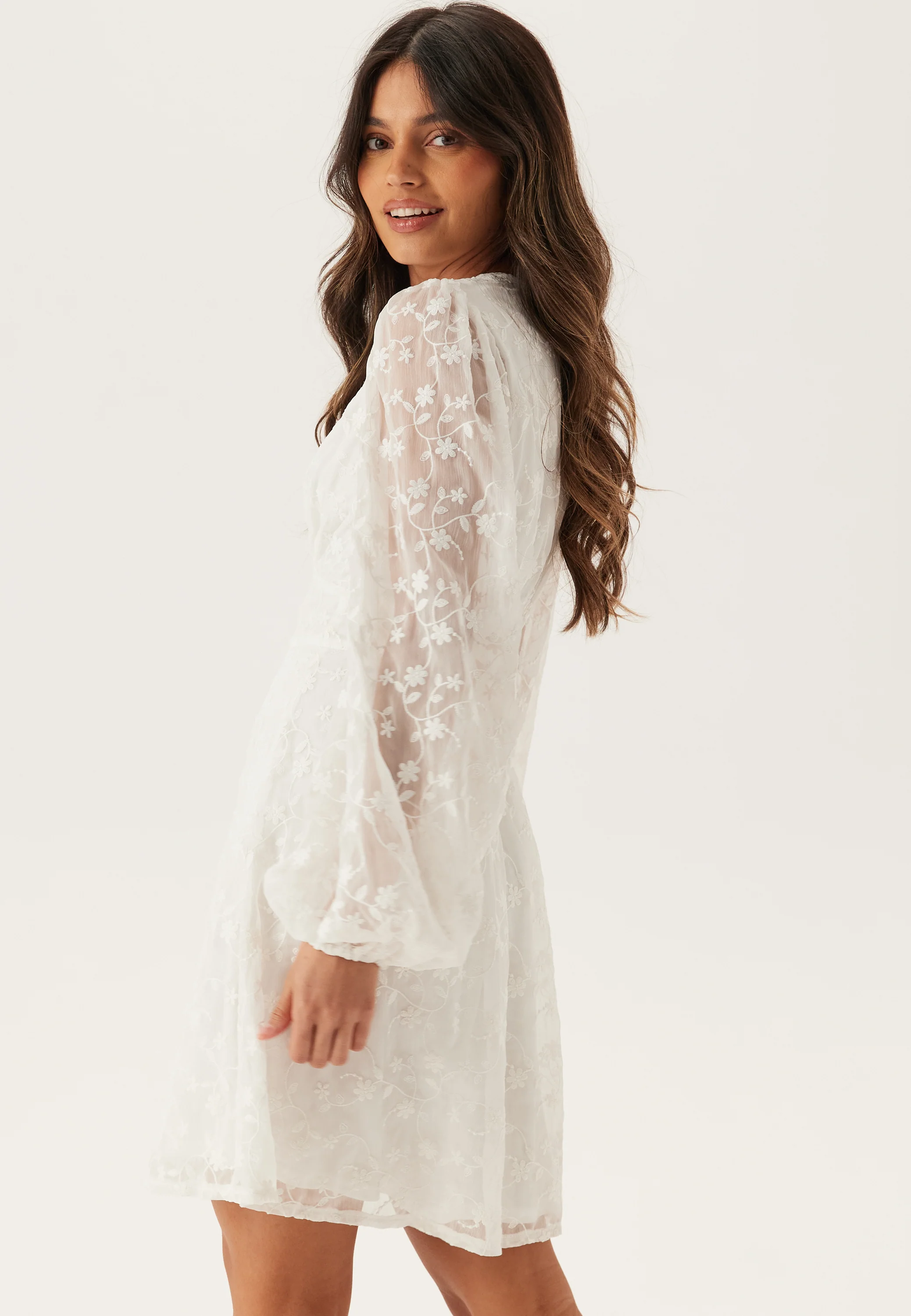 Embroidered Short Dress - Image 3