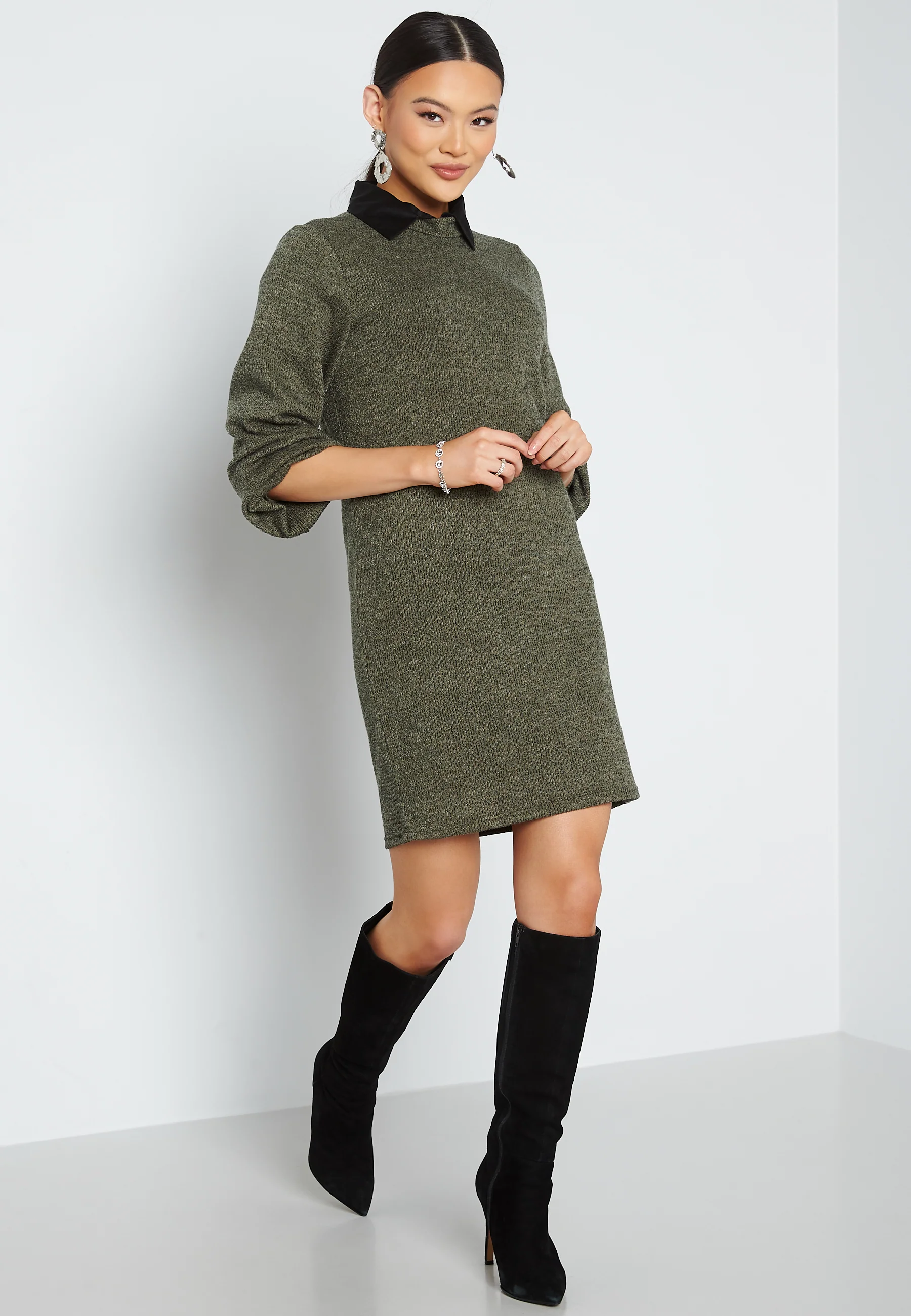 Emma L/S High Neck Dress - Image 3