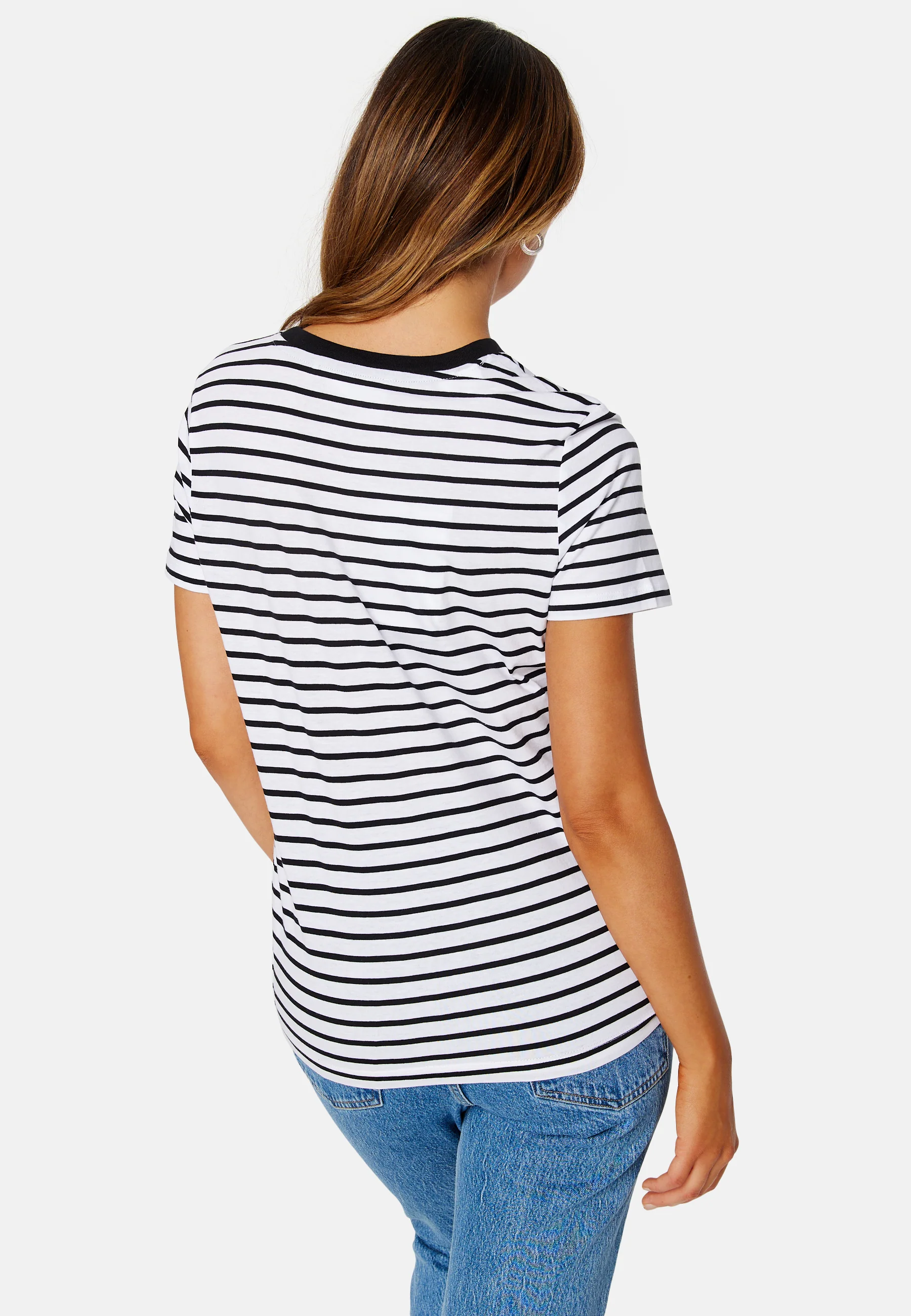 Essential SS Stripe O-Neck Tee - Image 4