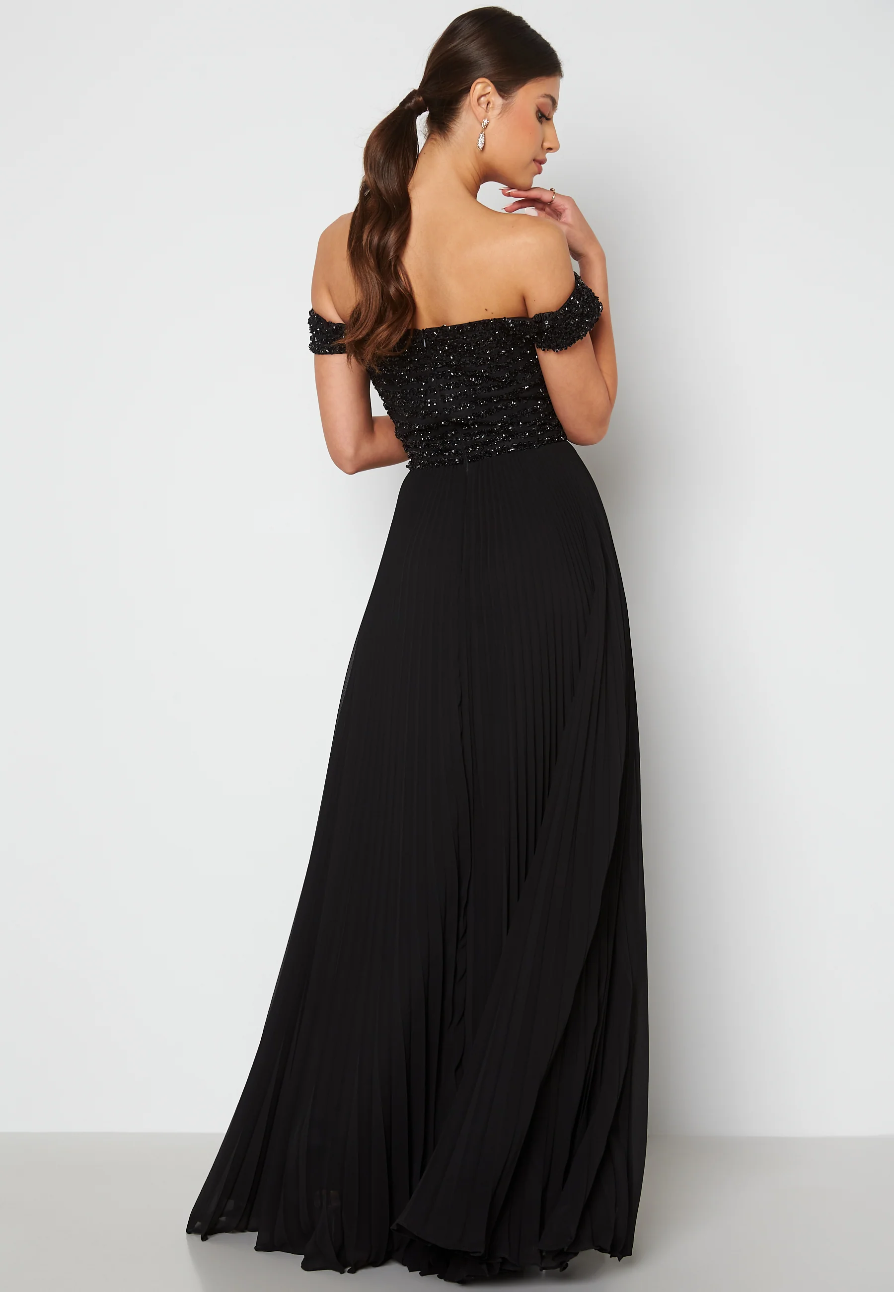 Evening Dress With Pleated Skirt - Image 2