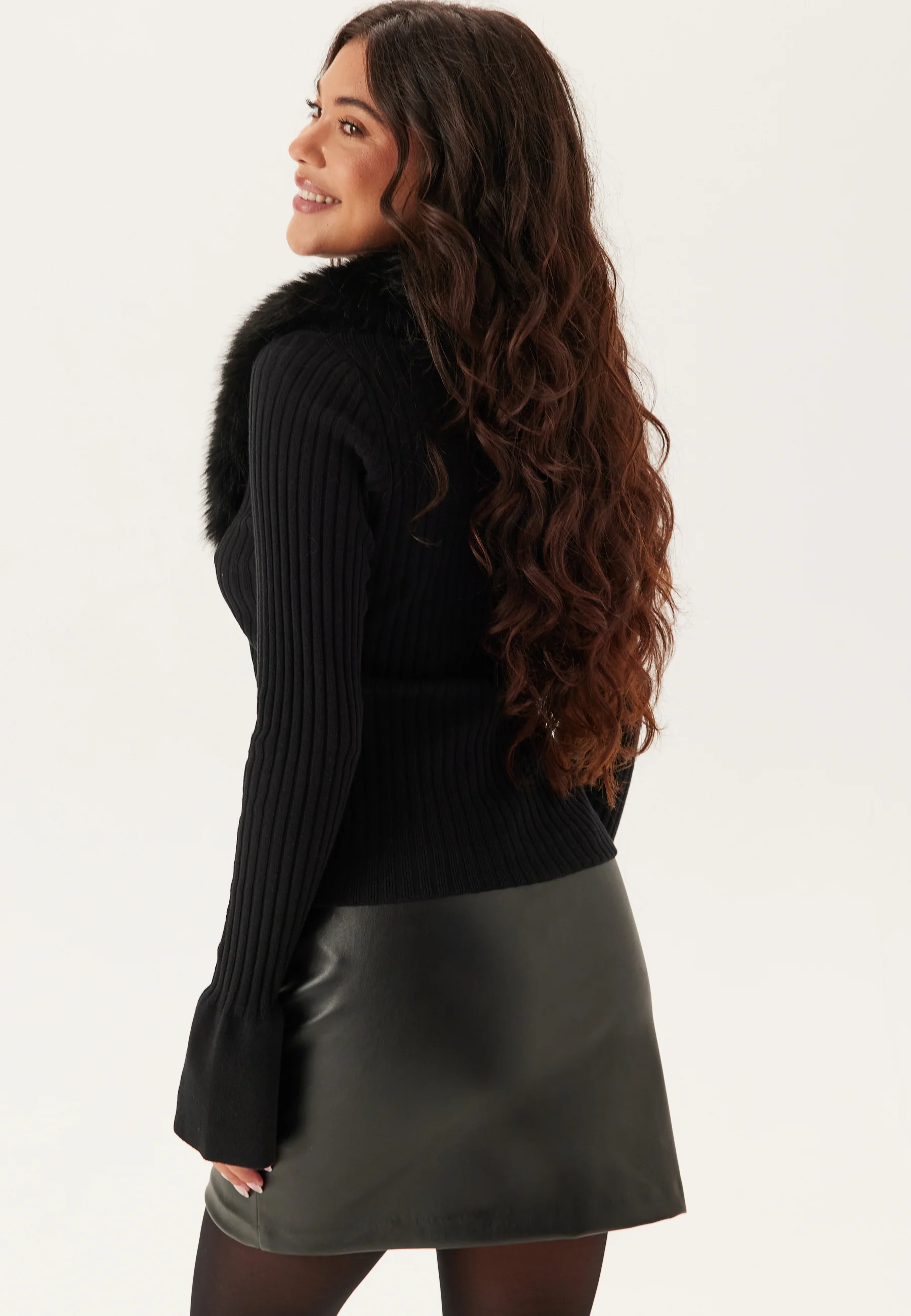 Faux Fur Cardigan - Image 3