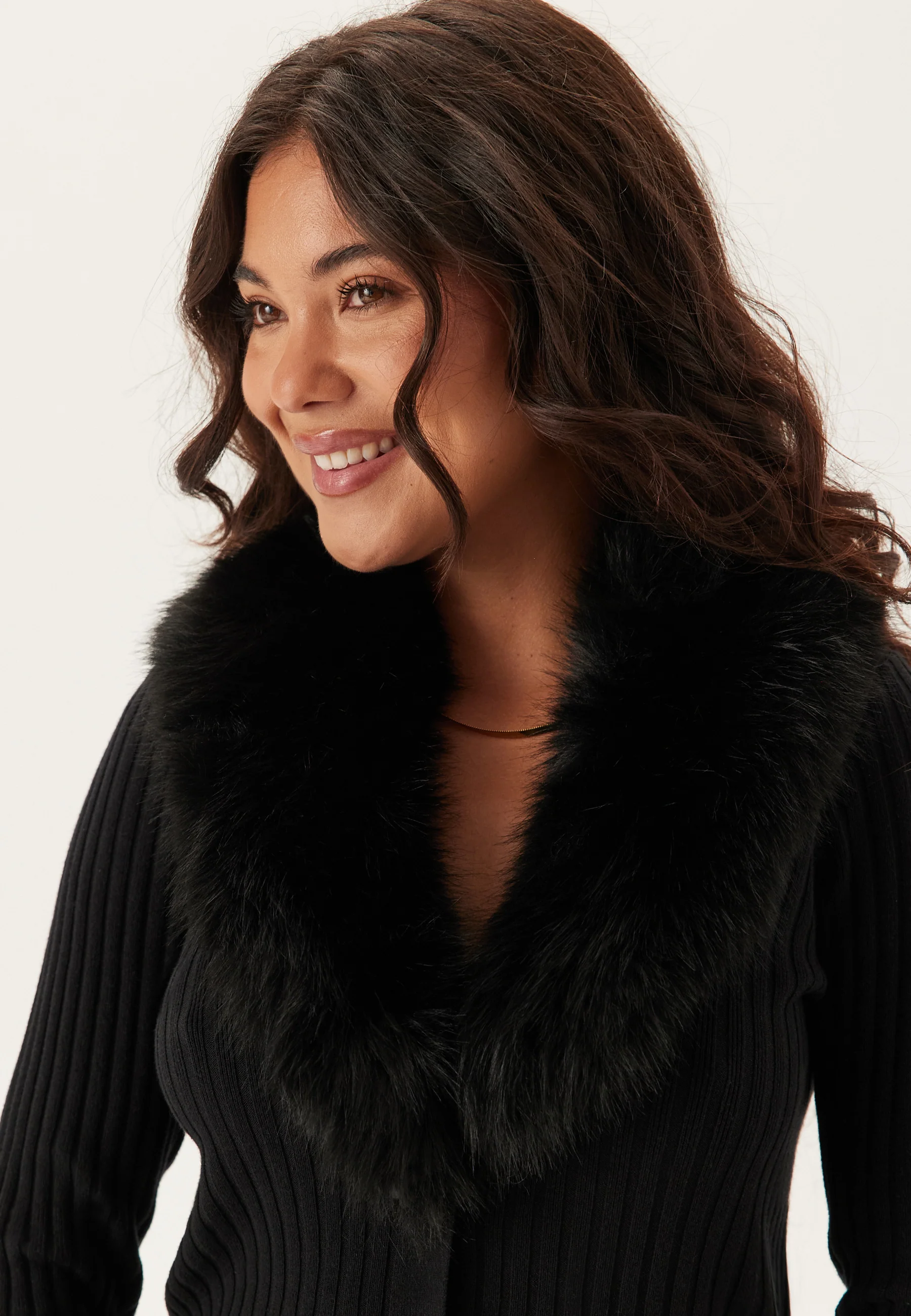 Faux Fur Cardigan - Image 4