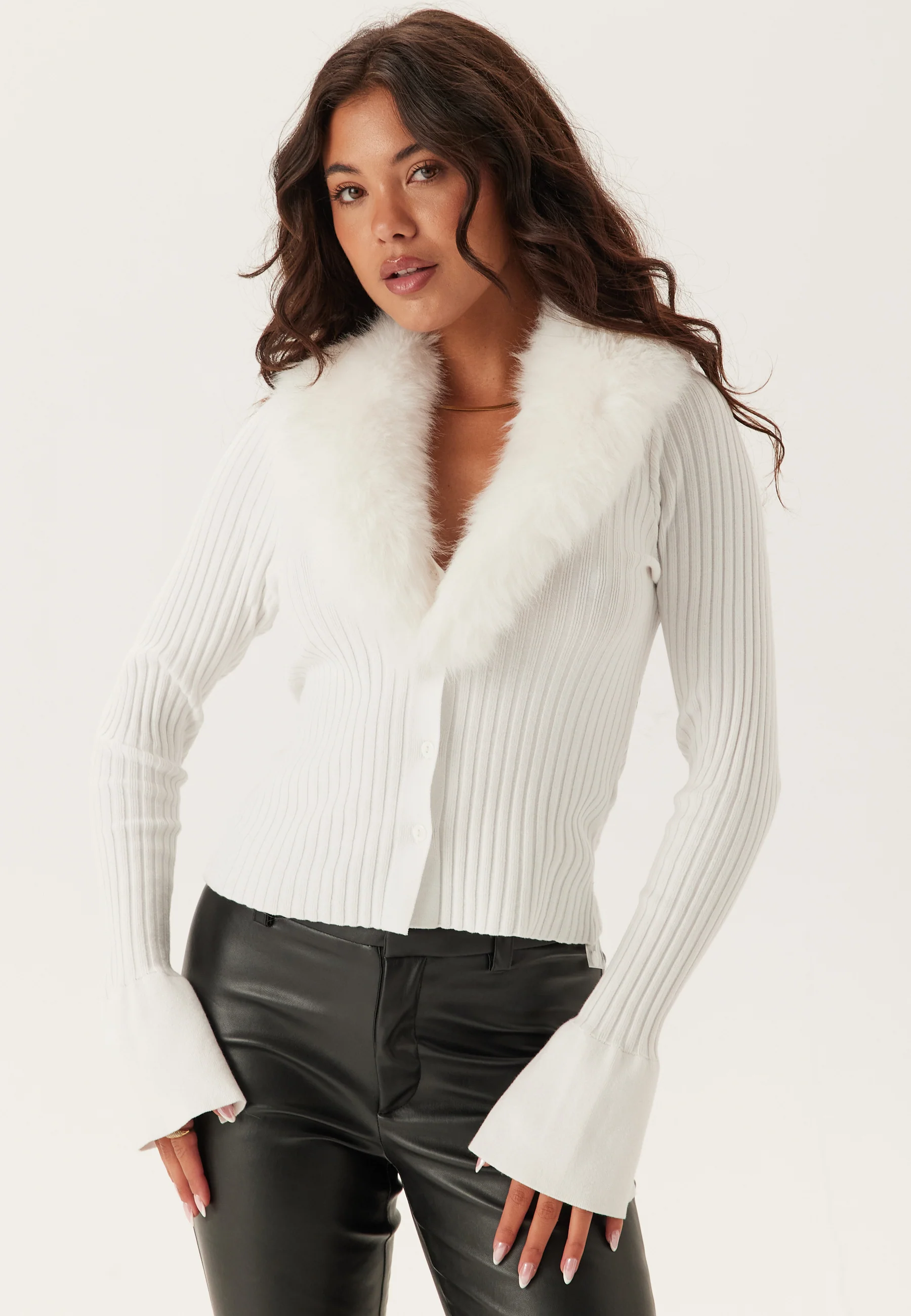 Faux Fur Cardigan - Image 2
