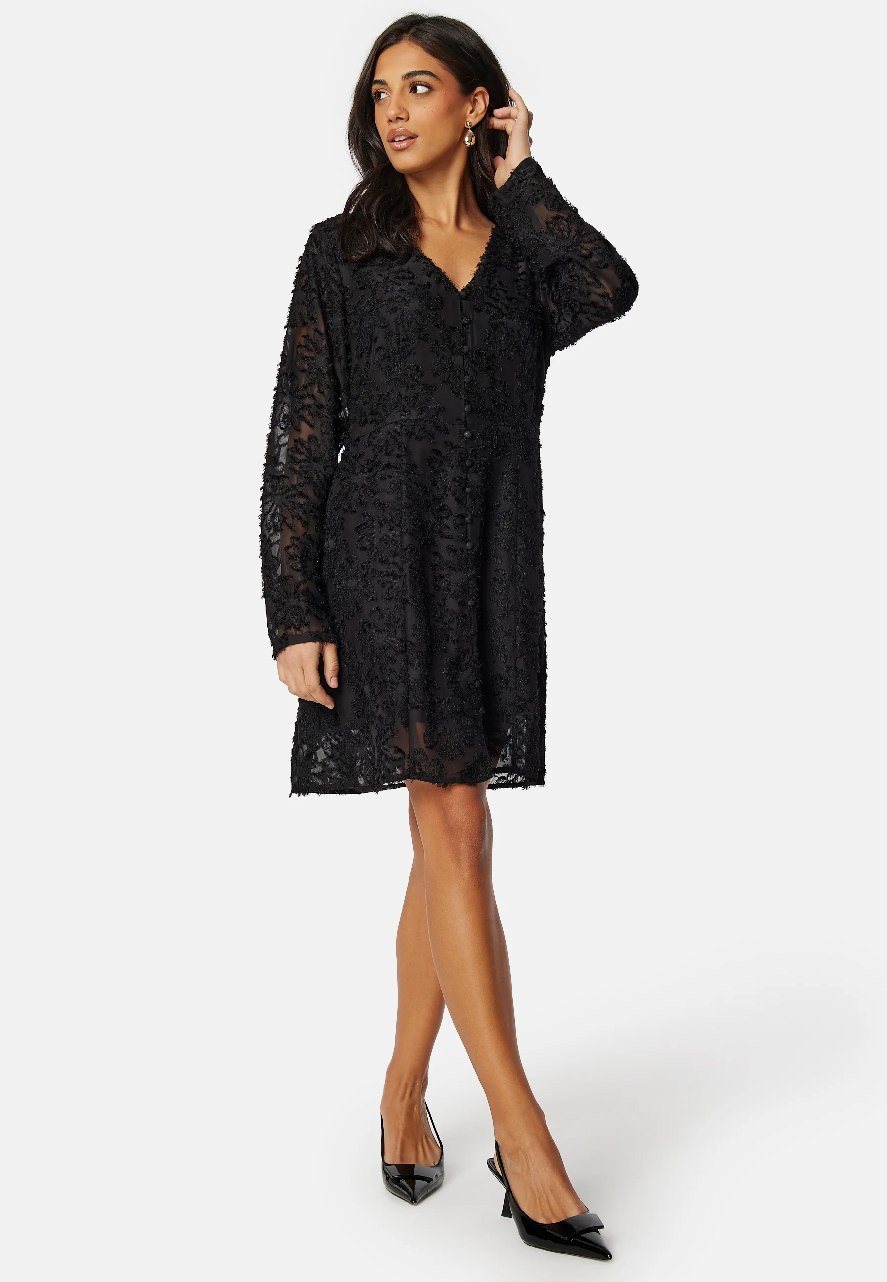 Fina LS Short Dress - Image 3