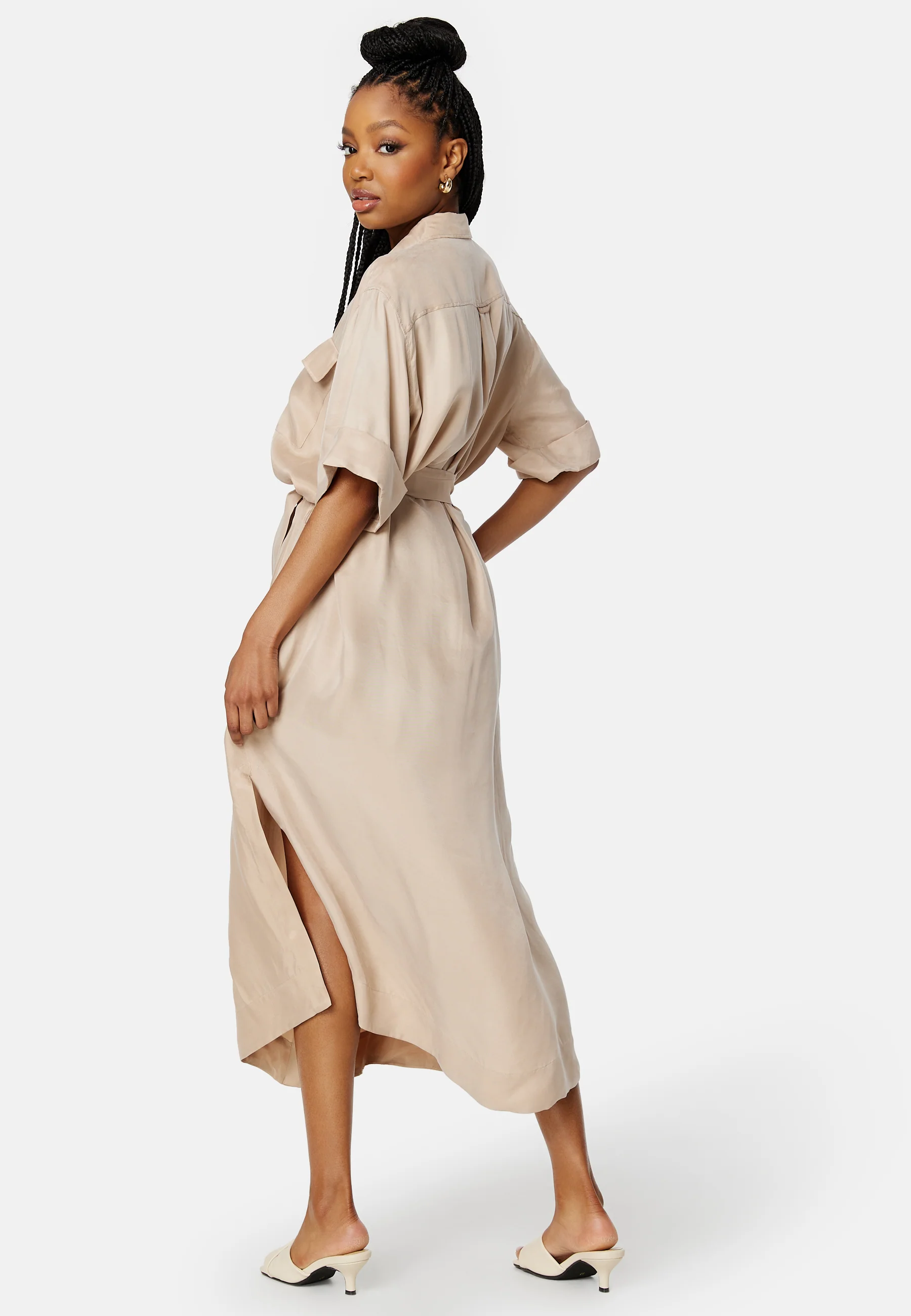 Flap Pocket Shirt Dress - Image 2