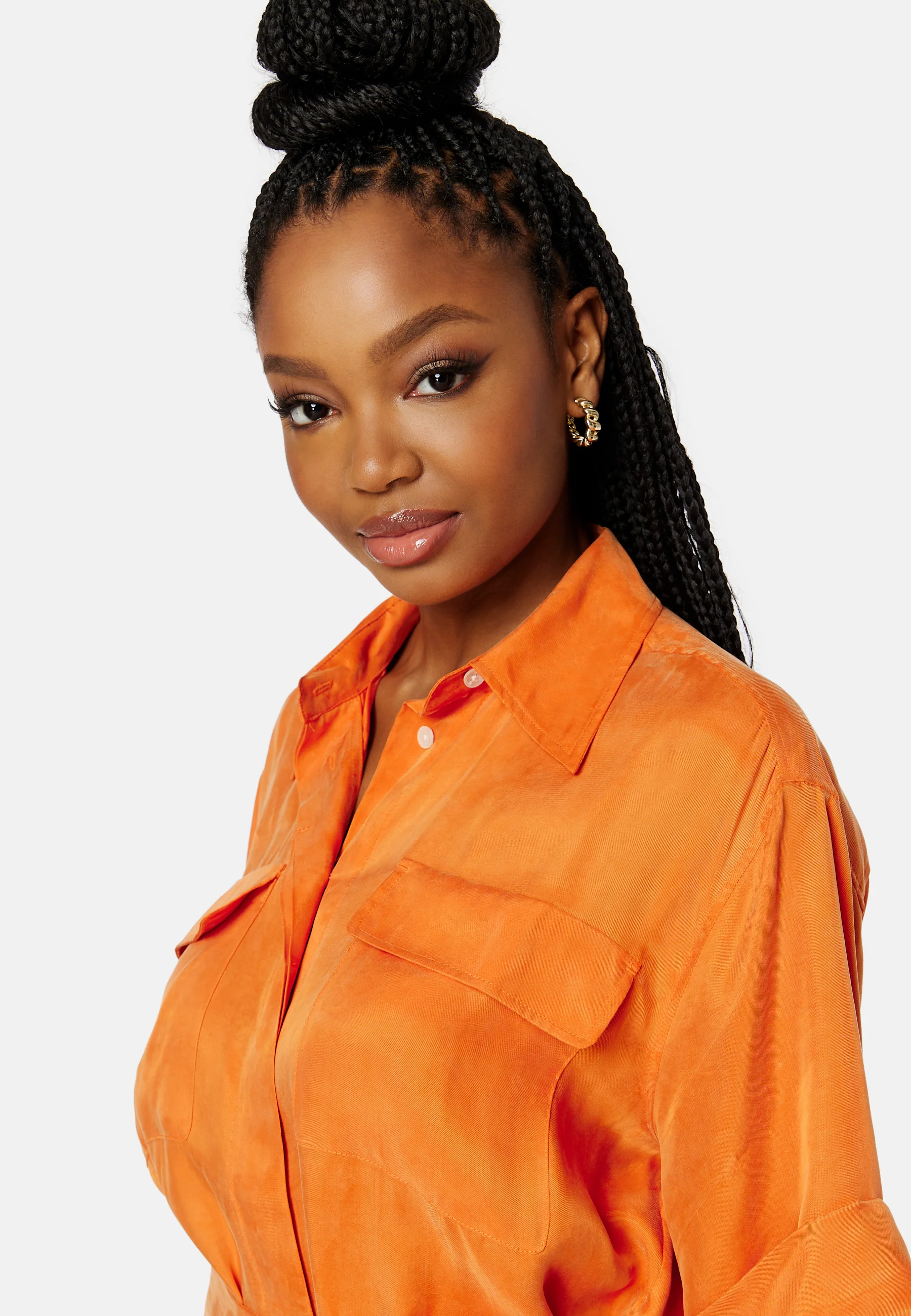 Flap Pocket Shirt Dress - Image 4