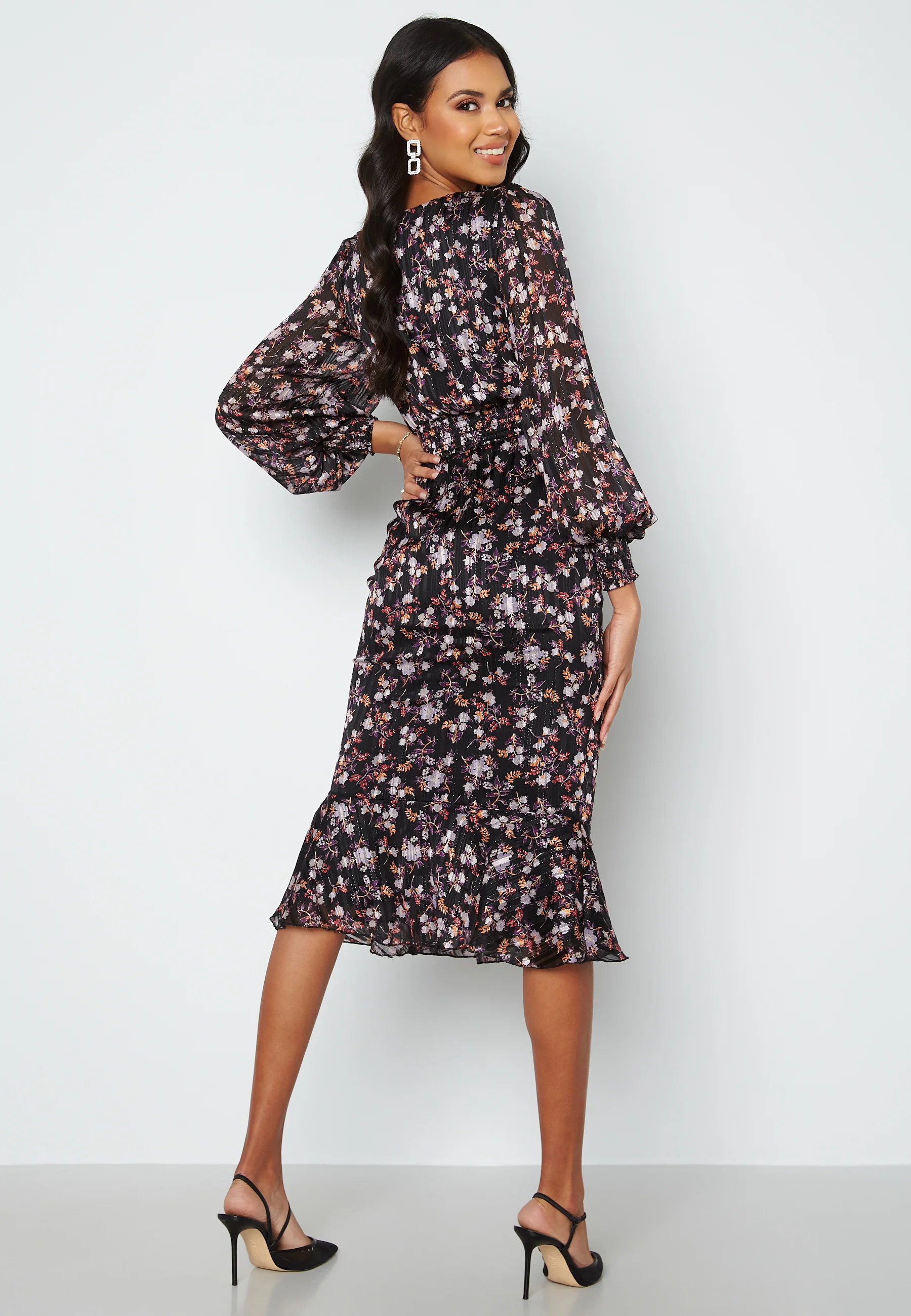 Floral Fishtail Midi Dress - Image 2