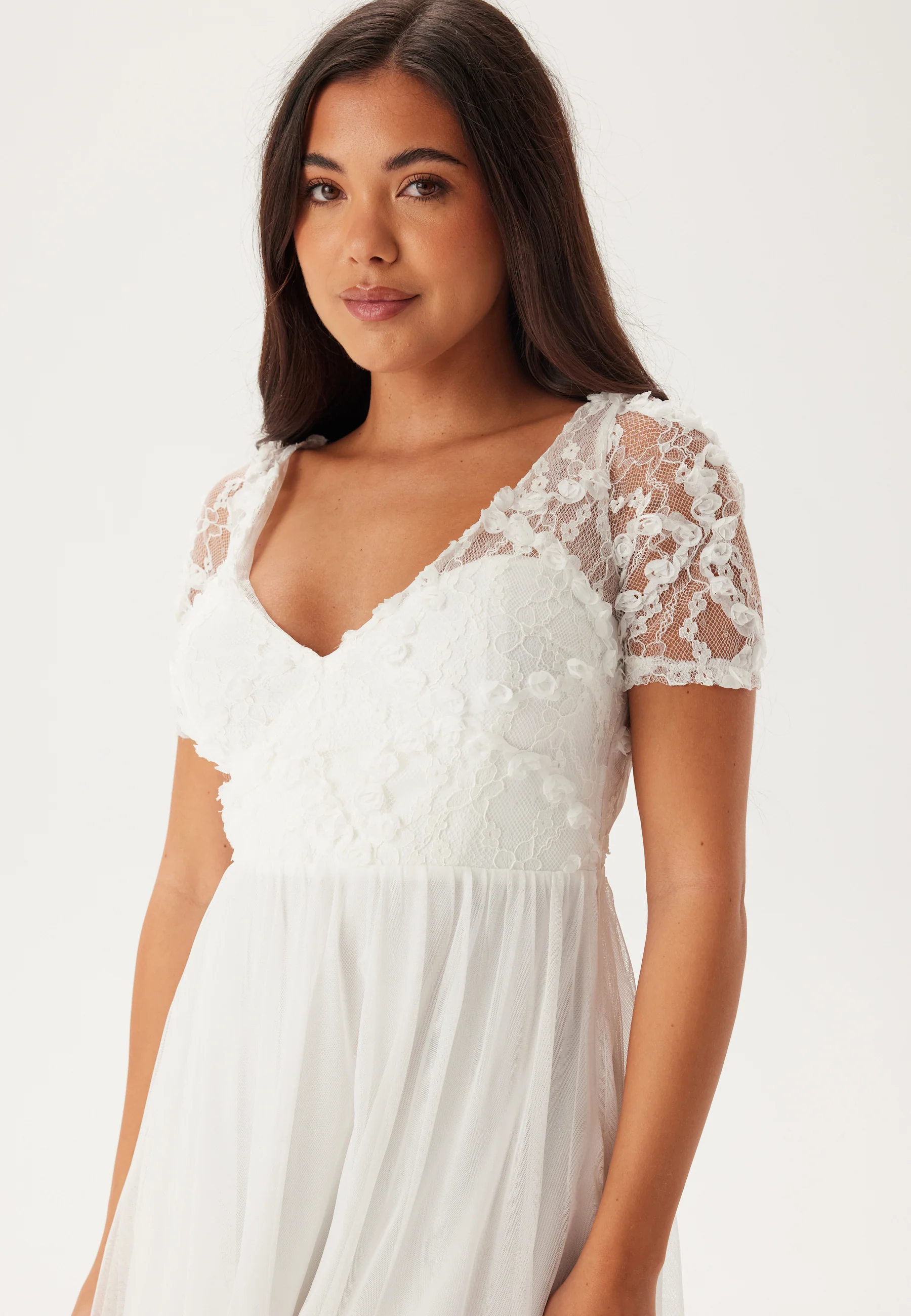 Floral V-Neck Short Dress - Image 4
