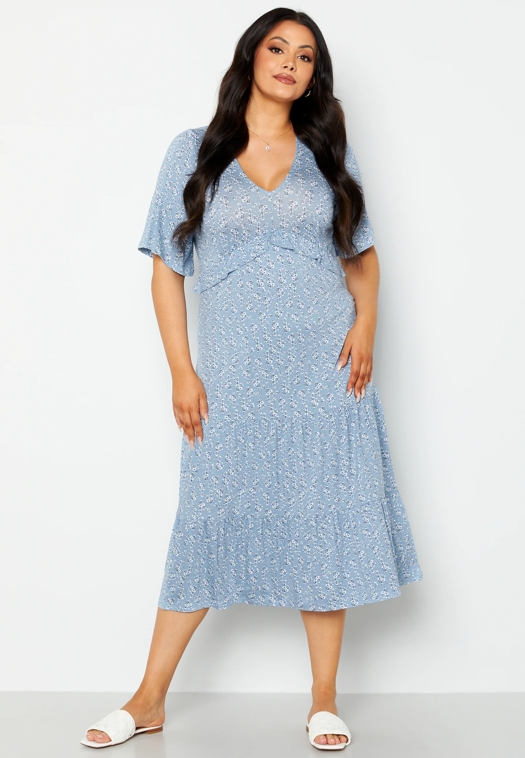 Flounce Jersey Dress - Image 3