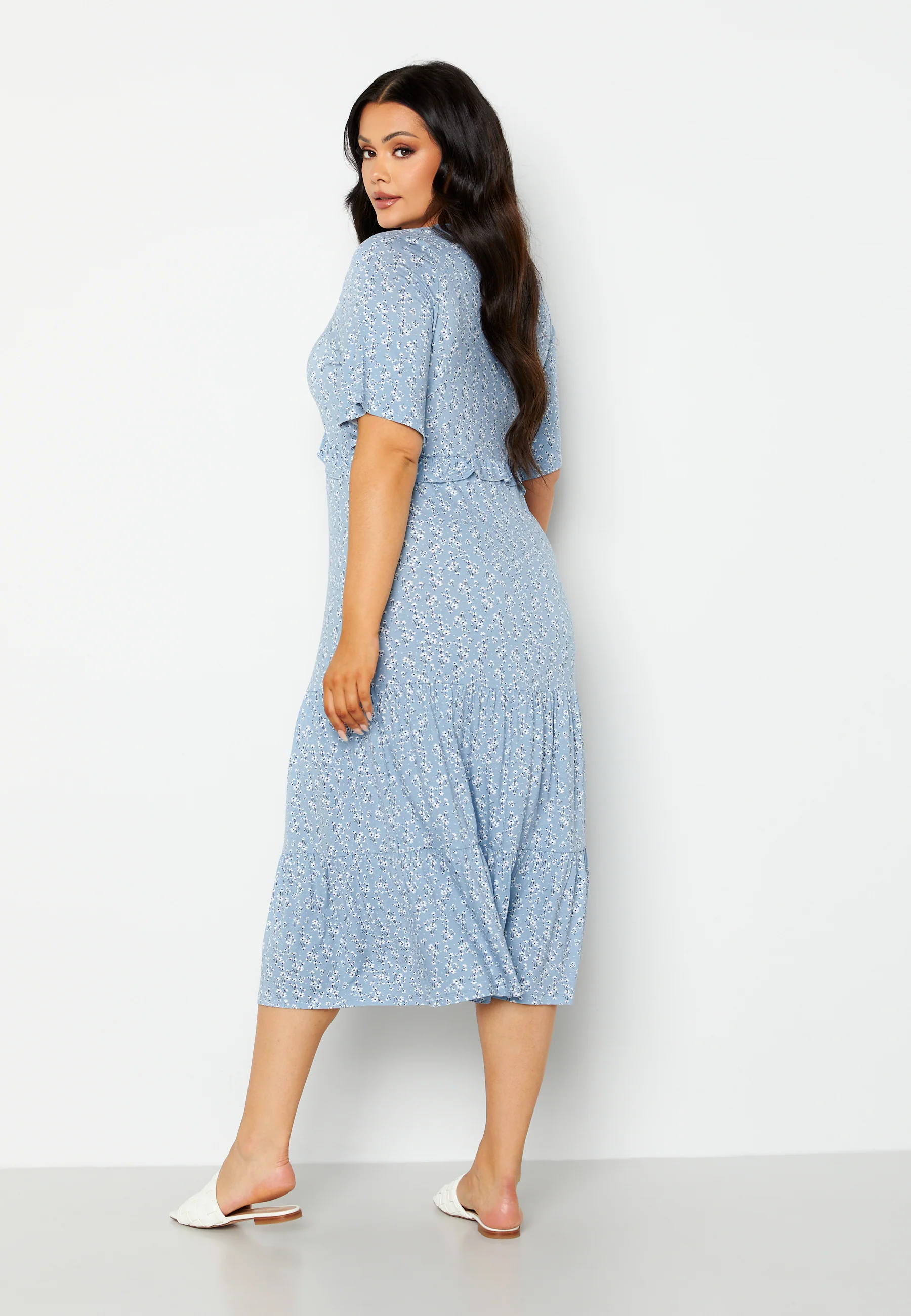 Flounce Jersey Dress - Image 4