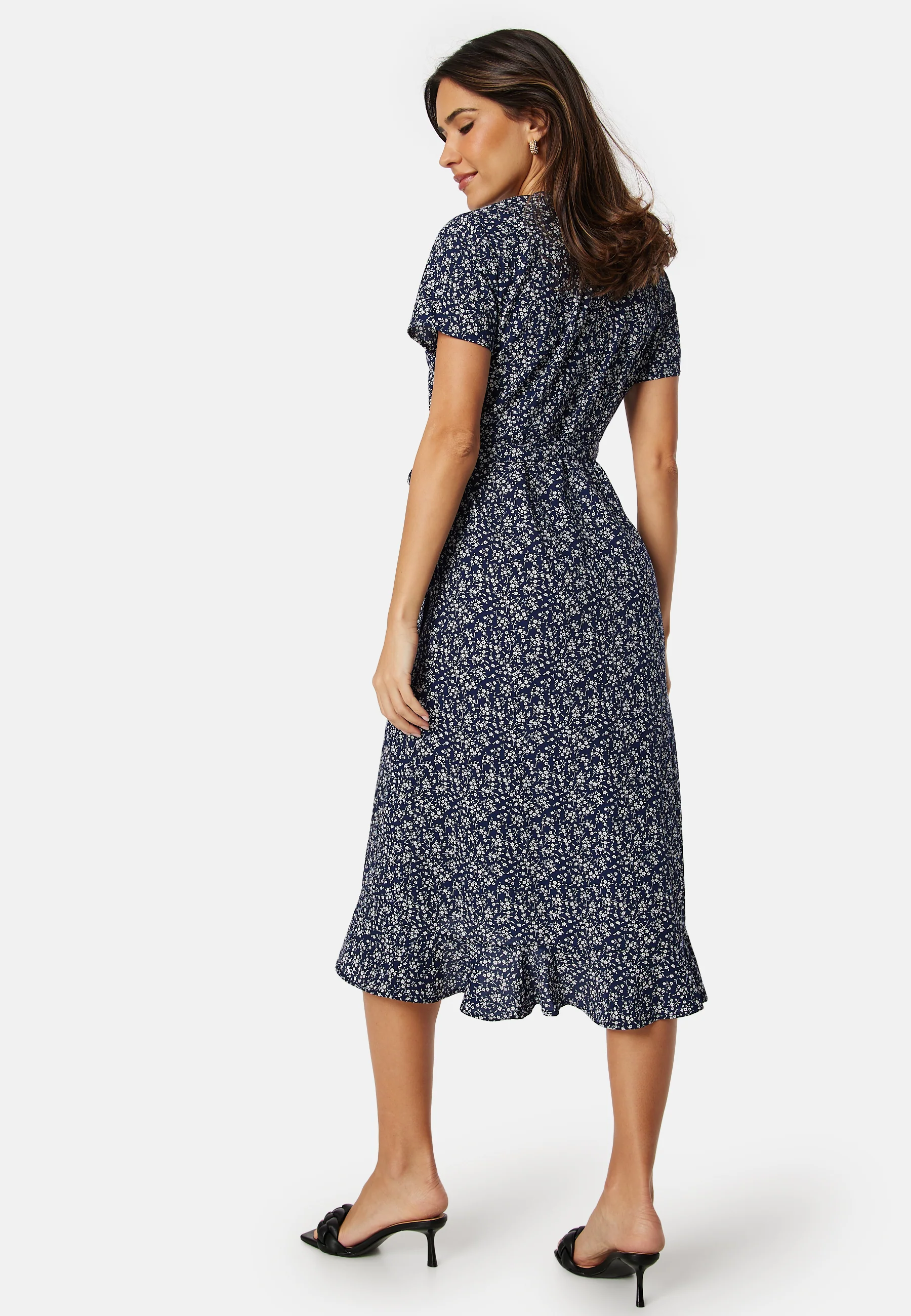 Flounce Midi Wrap Dress - Image 2