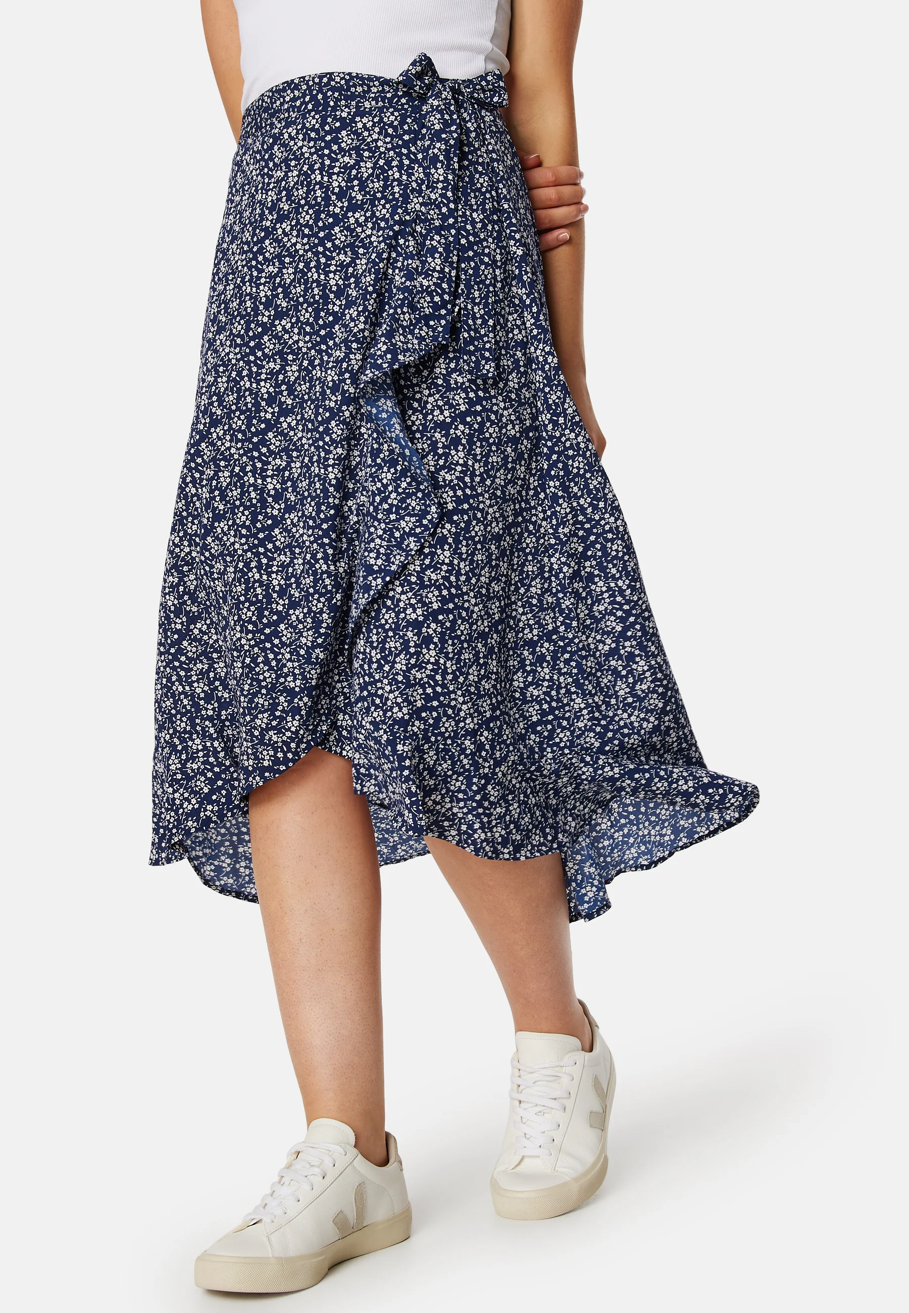 Flounce Midi Wrap Skirt - Image 2