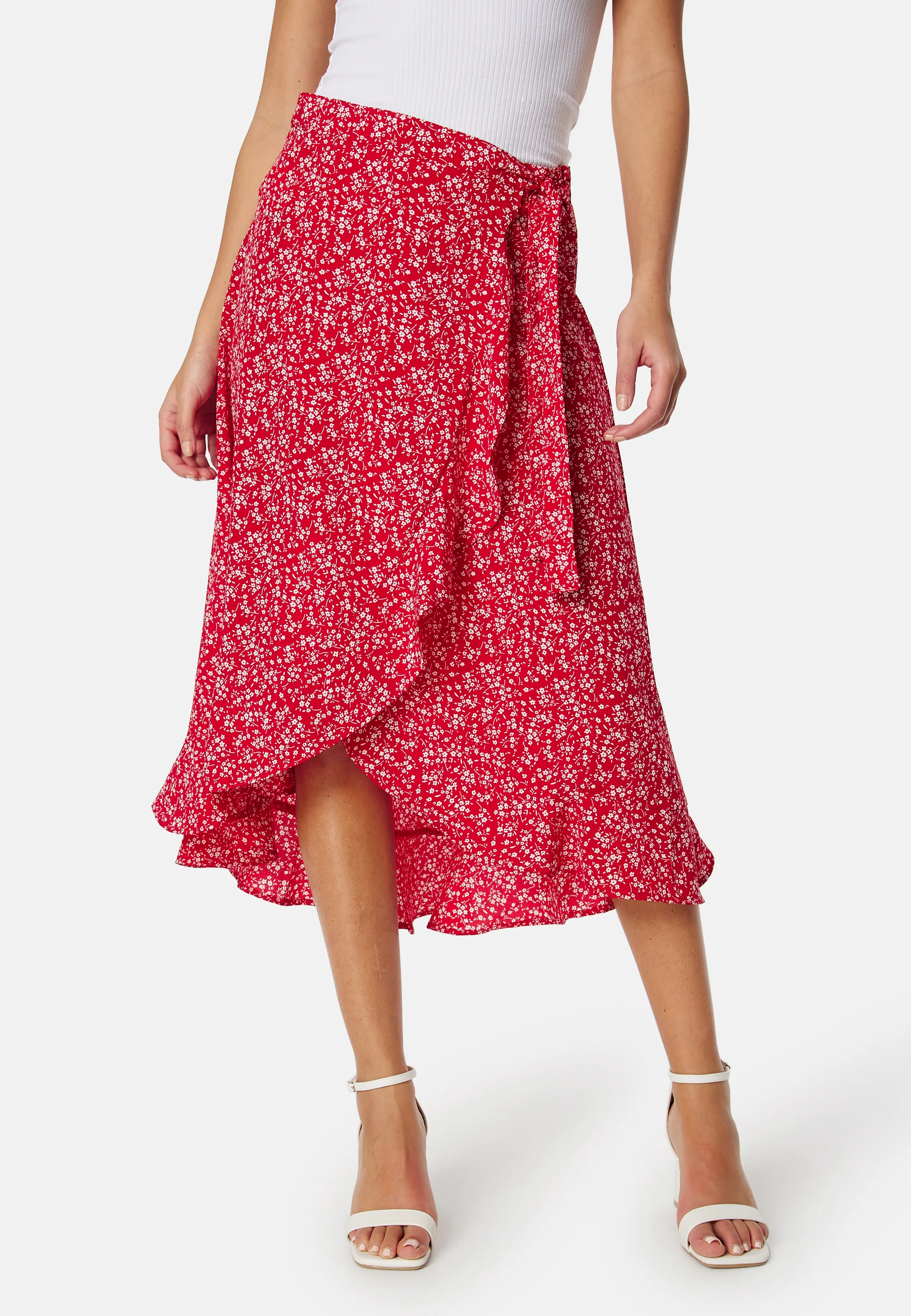 Flounce Midi Wrap Skirt - Image 2