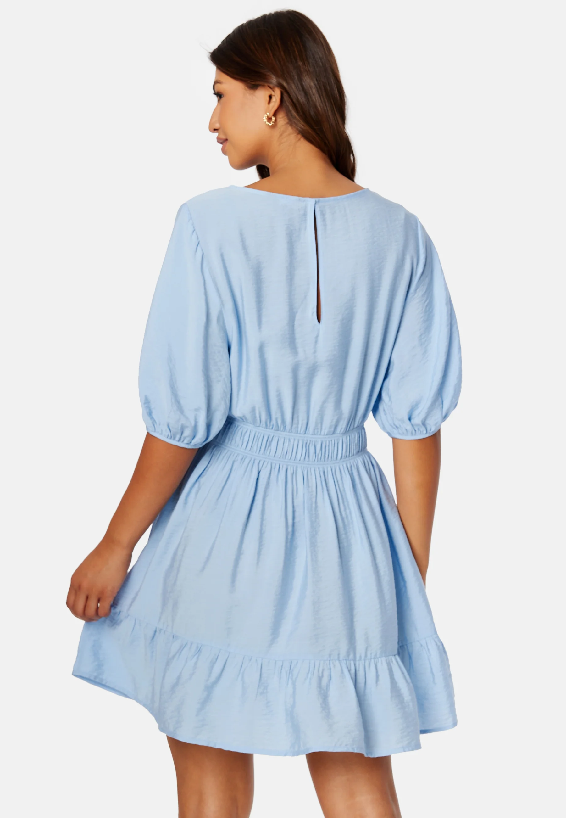 Flounce Puff Sleeve Dress - Image 3