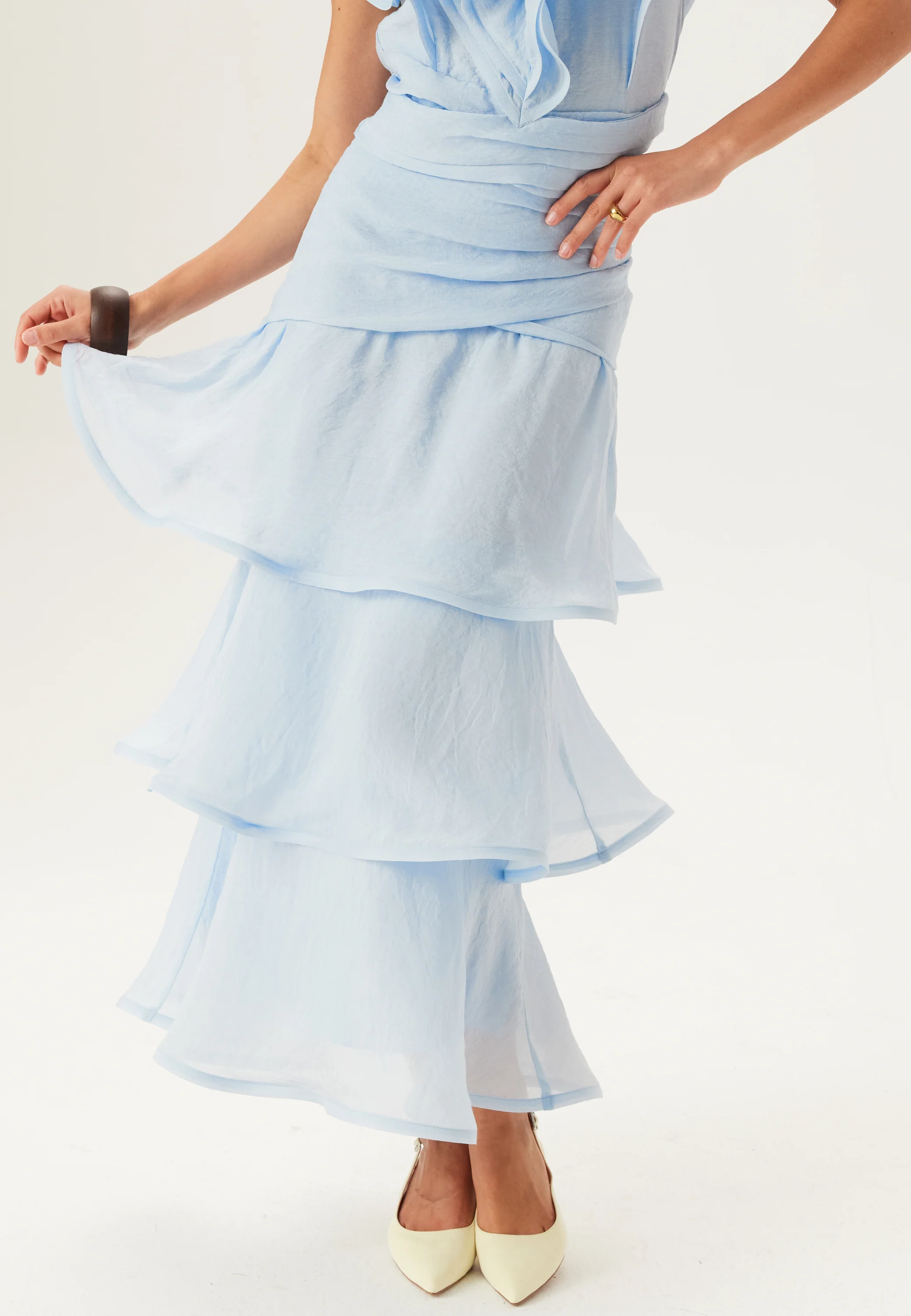 Flounce Sheer Ankle Skirt - Image 4