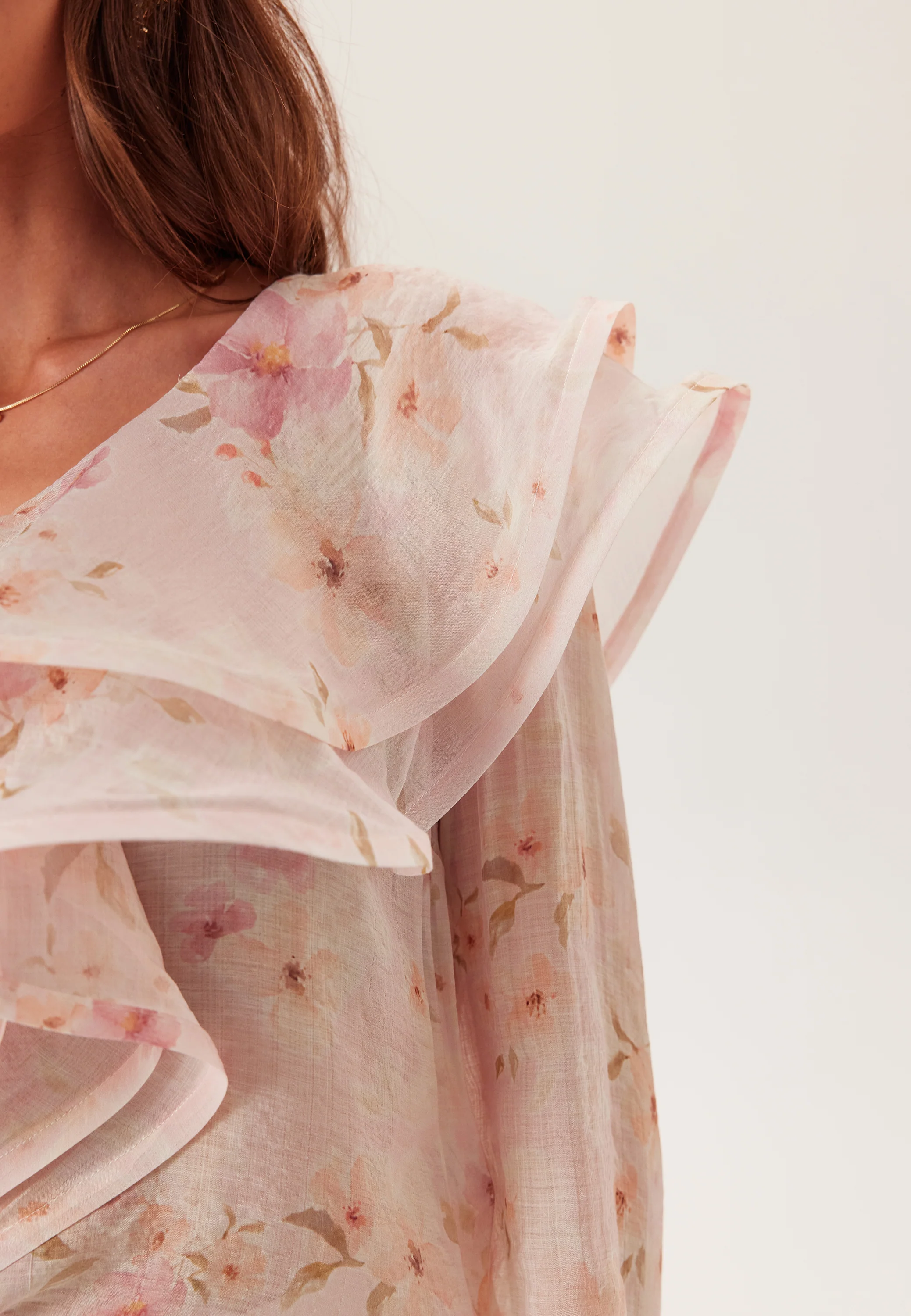 Flounce Sheer Blouse - Image 3