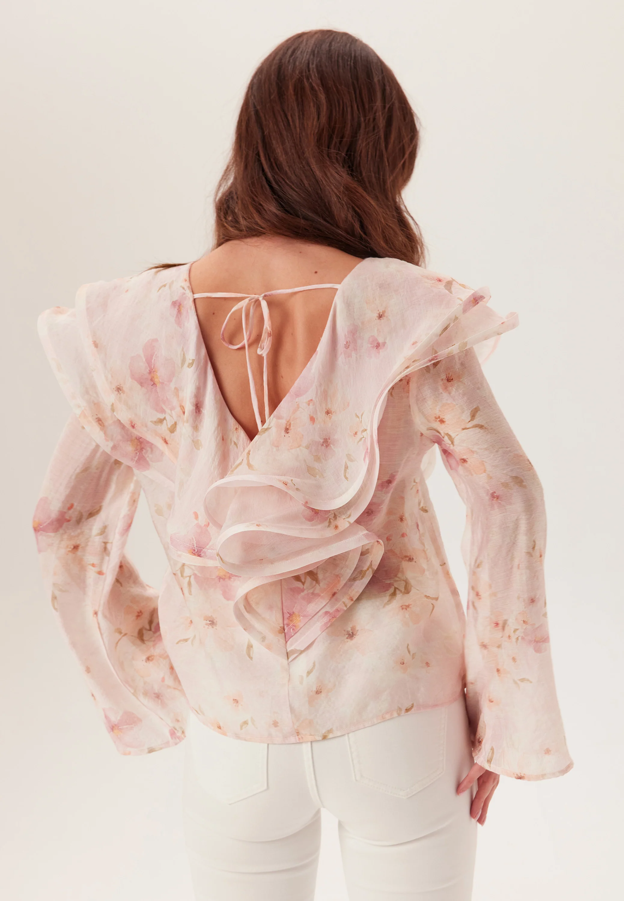 Flounce Sheer Blouse - Image 5