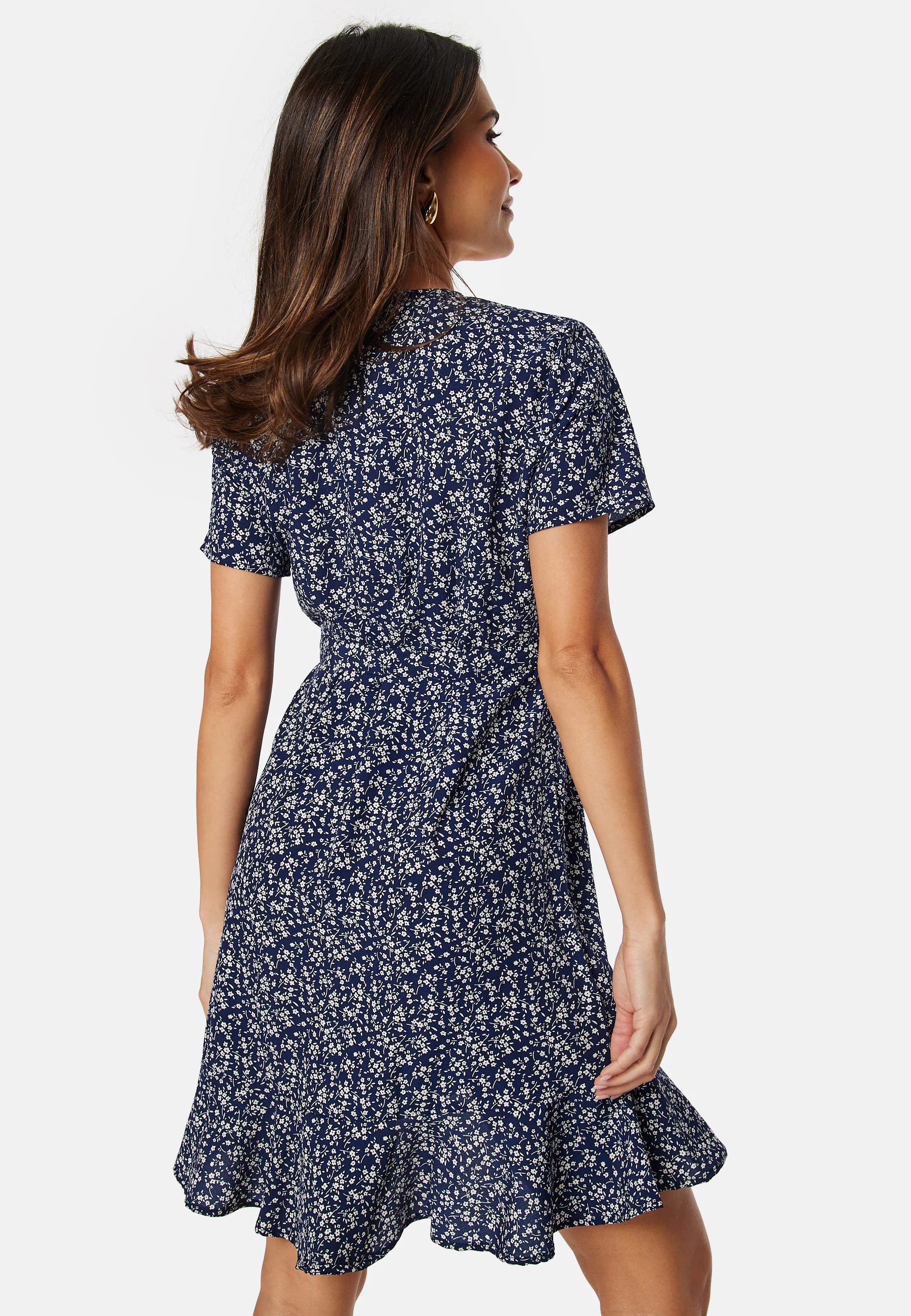 Flounce Short Wrap Dress - Image 2