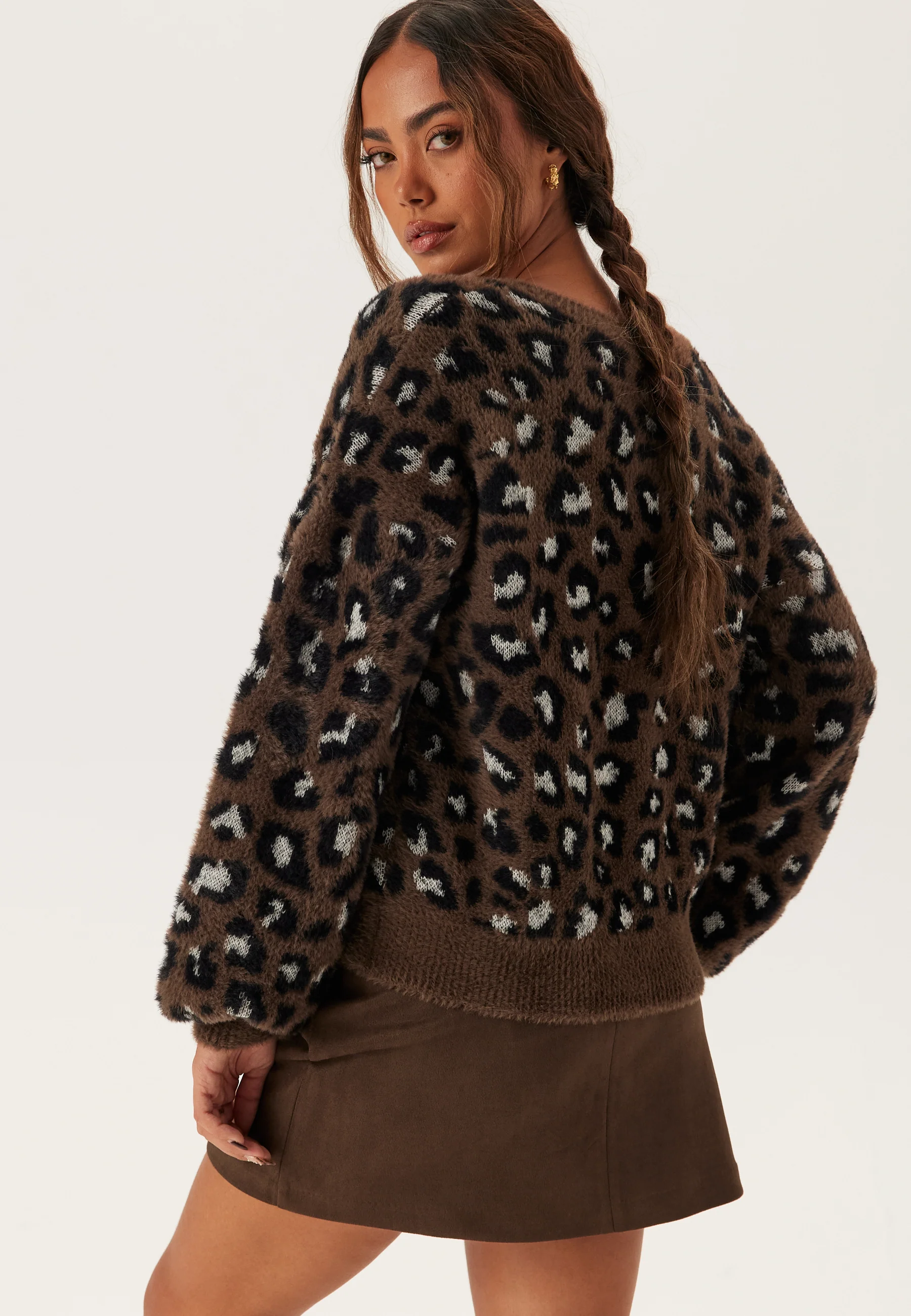 Fluffy Knitted Pearl Cardigan - Image 3