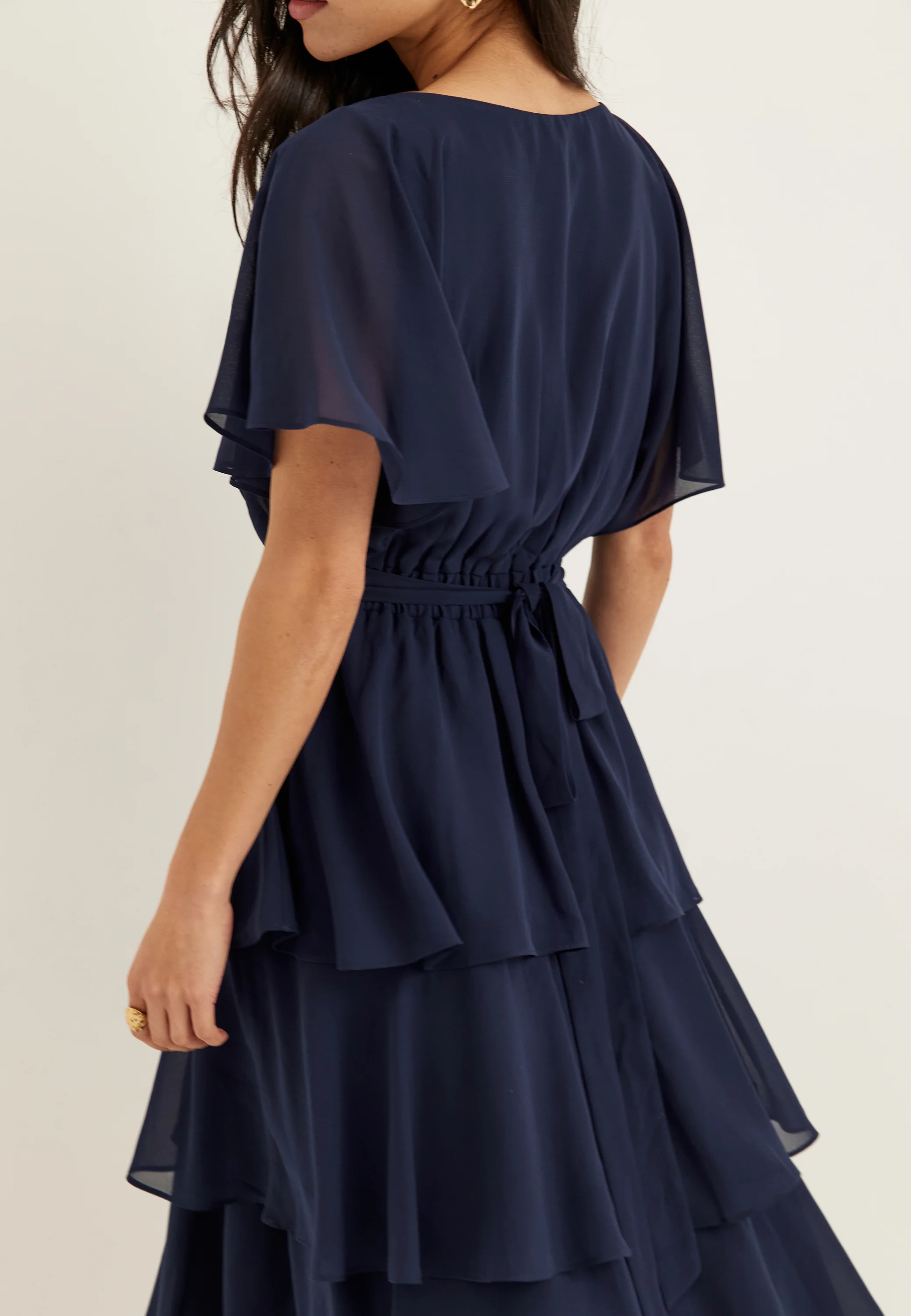 Flutter Chiffon Tiered Maxi Dress - Image 4