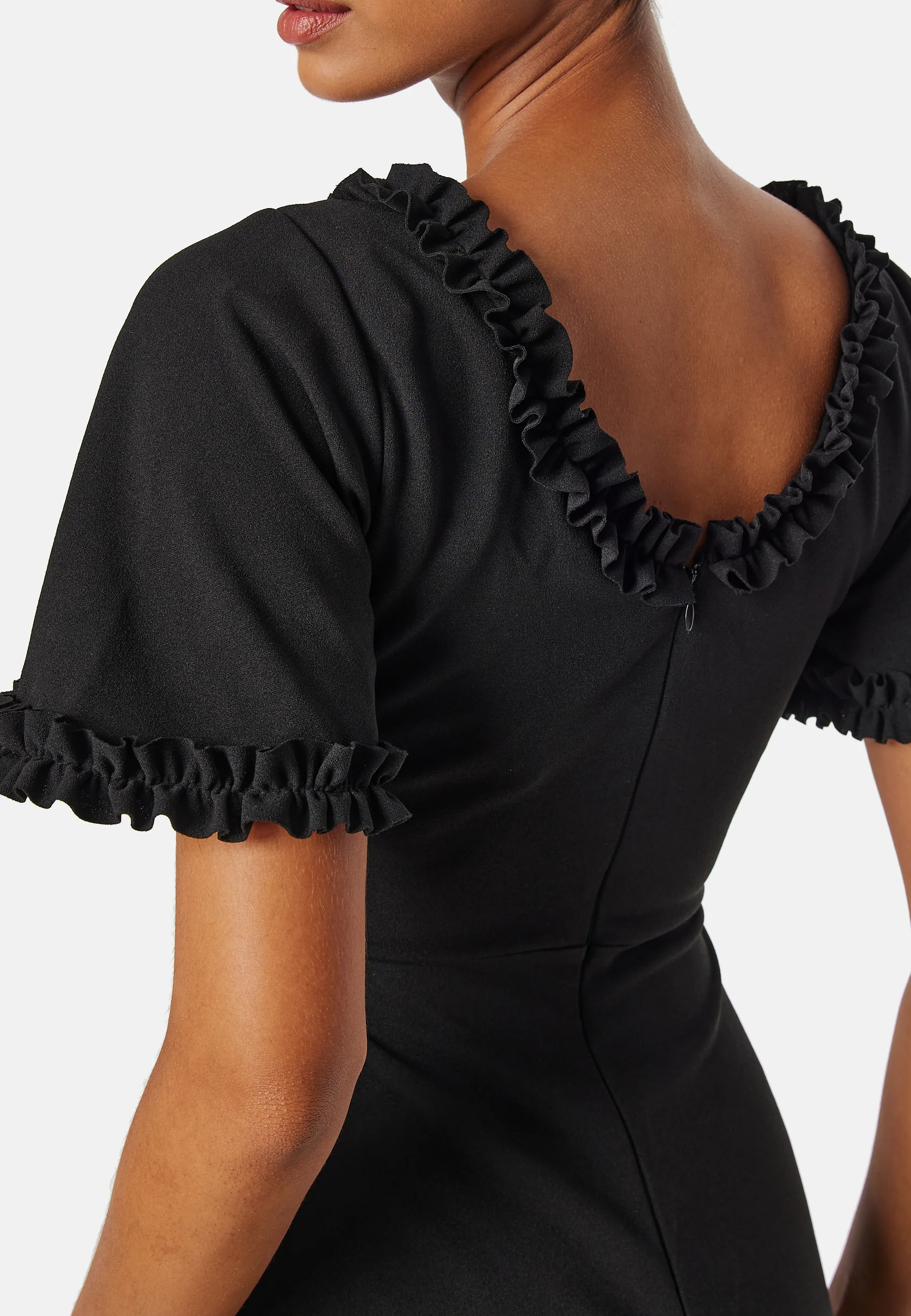 Flutter Sleeve Frilly Midi Dre - Image 4