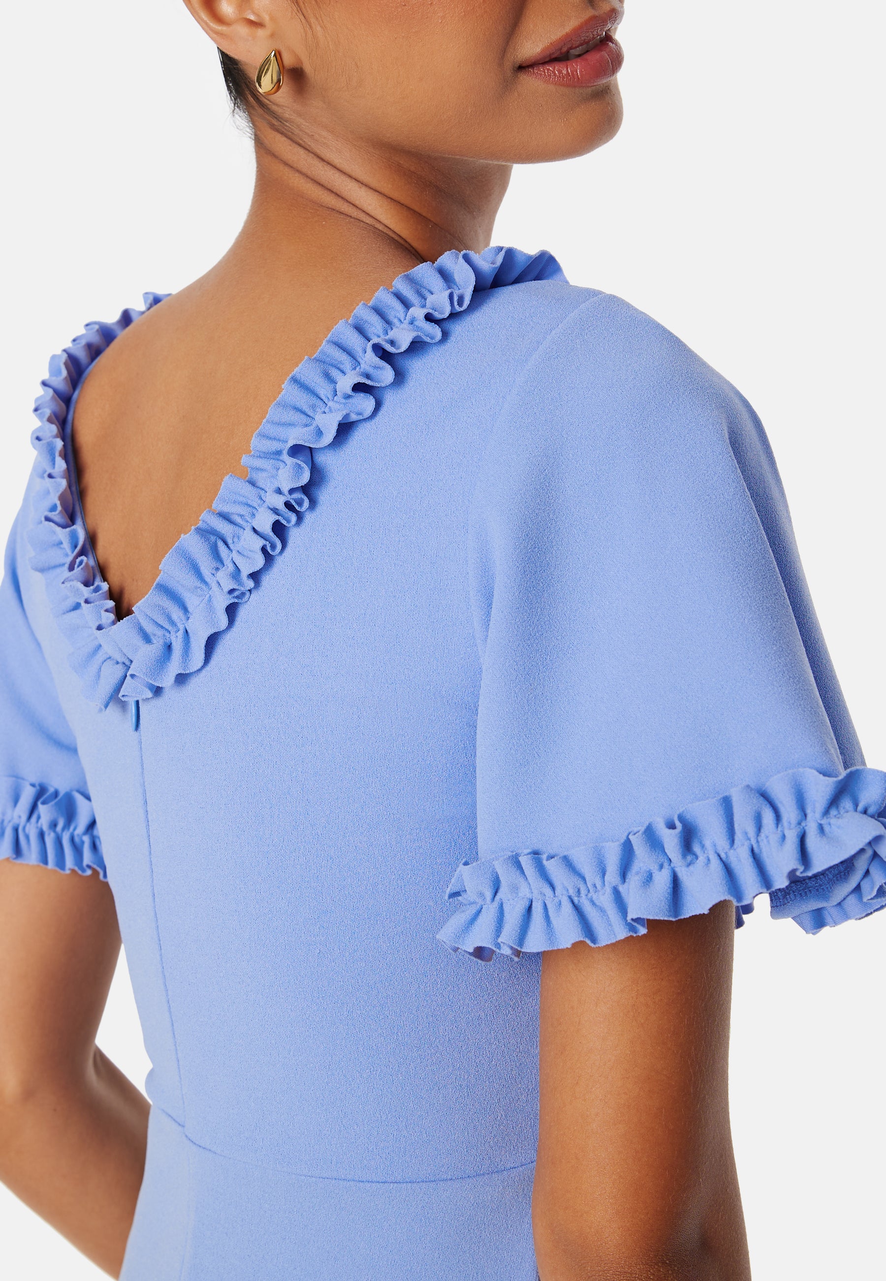 Flutter Sleeve Frilly Midi Dre - Image 4