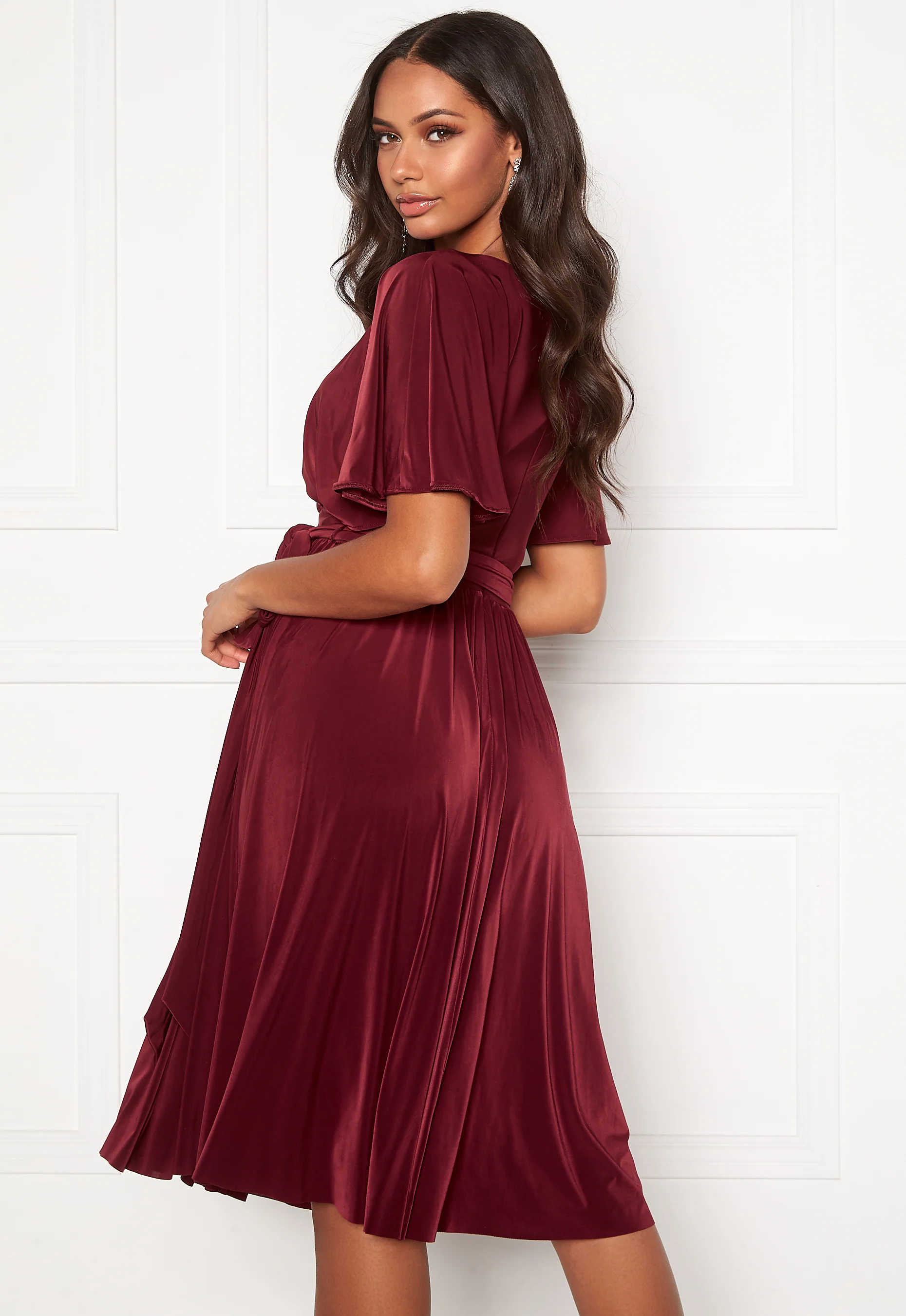 Flutter Sleeve Midi Dress - Image 3
