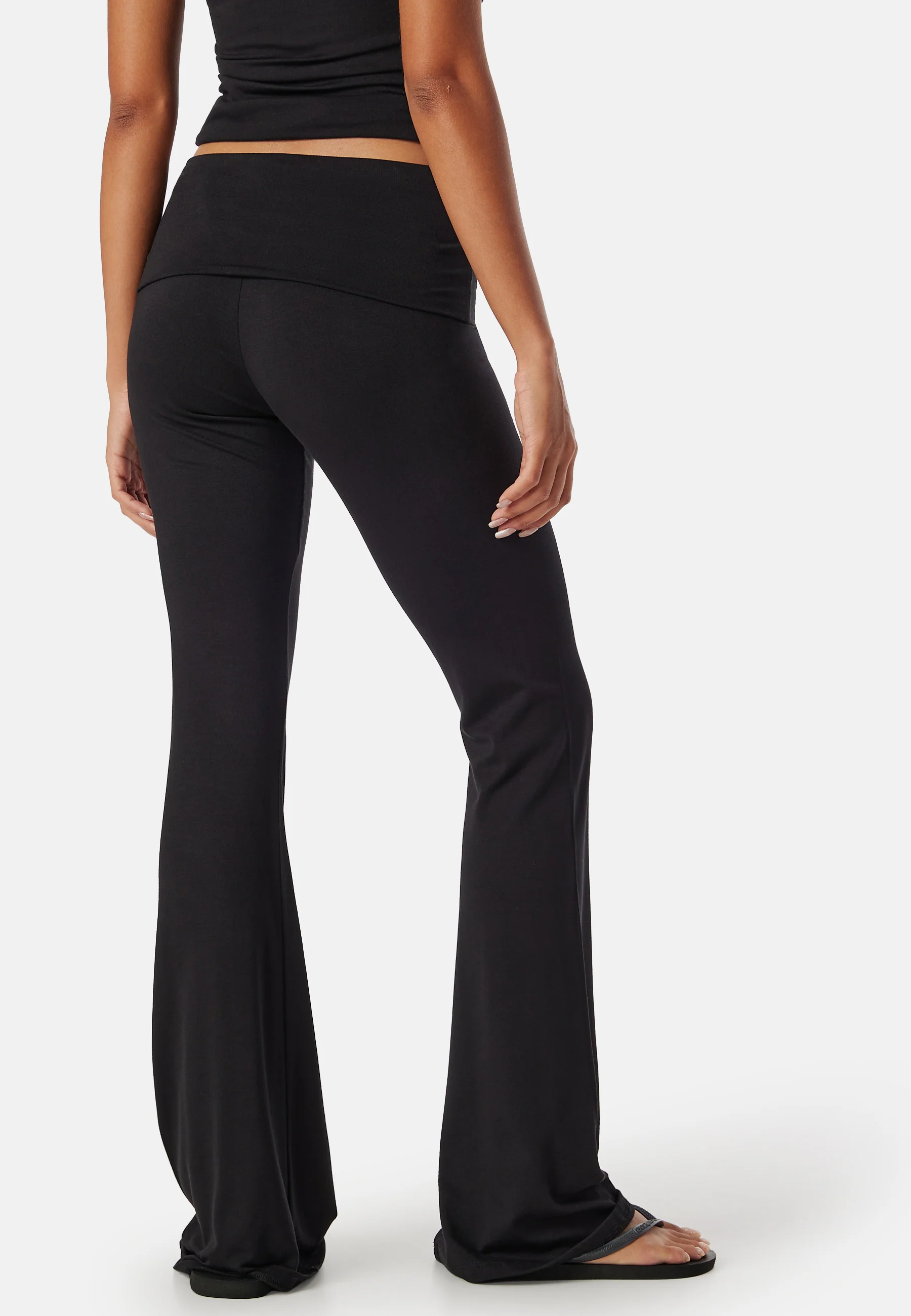 Fold Over Flared Trousers - Image 3