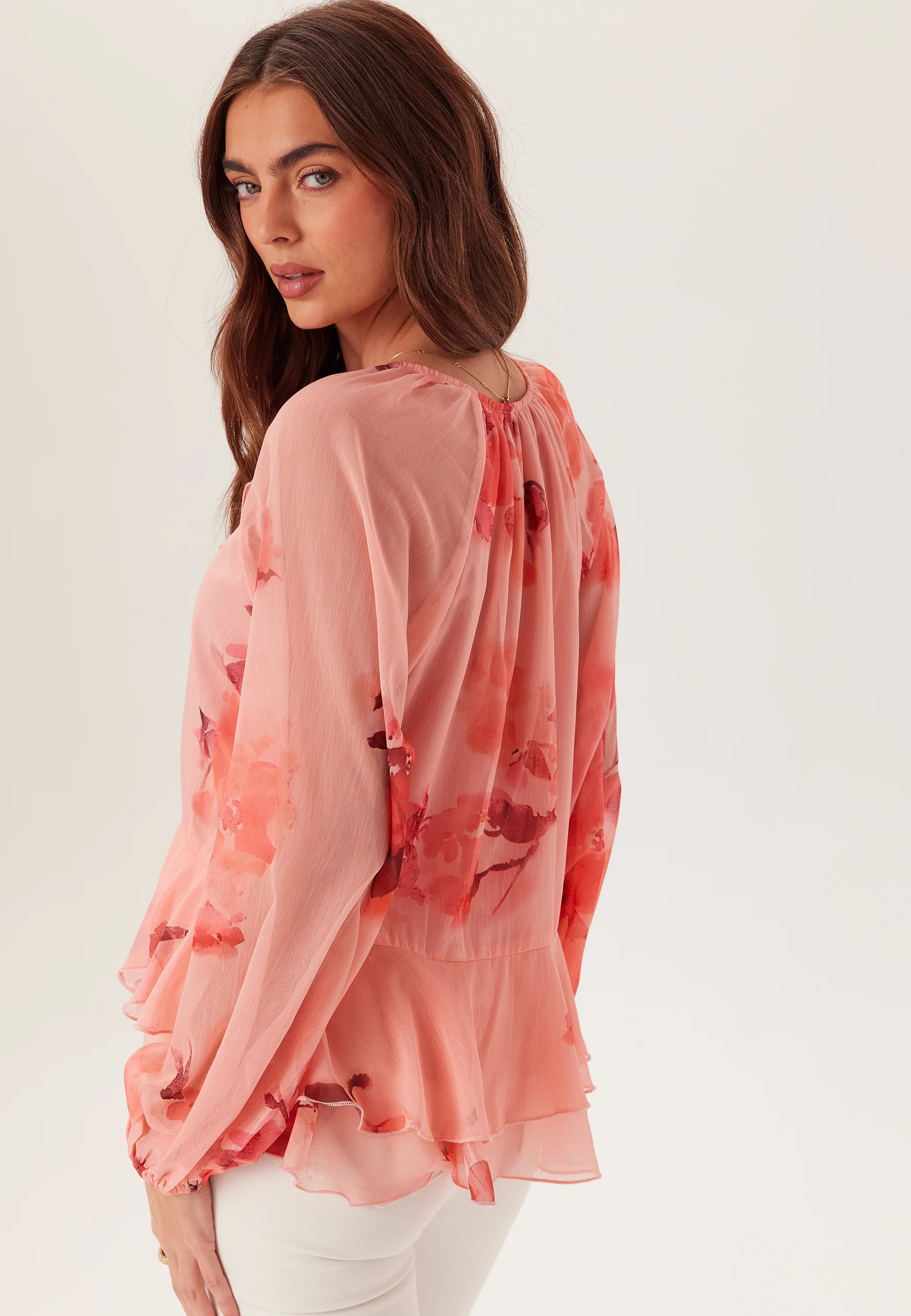 Frill Chiffon Blouse - Image 4
