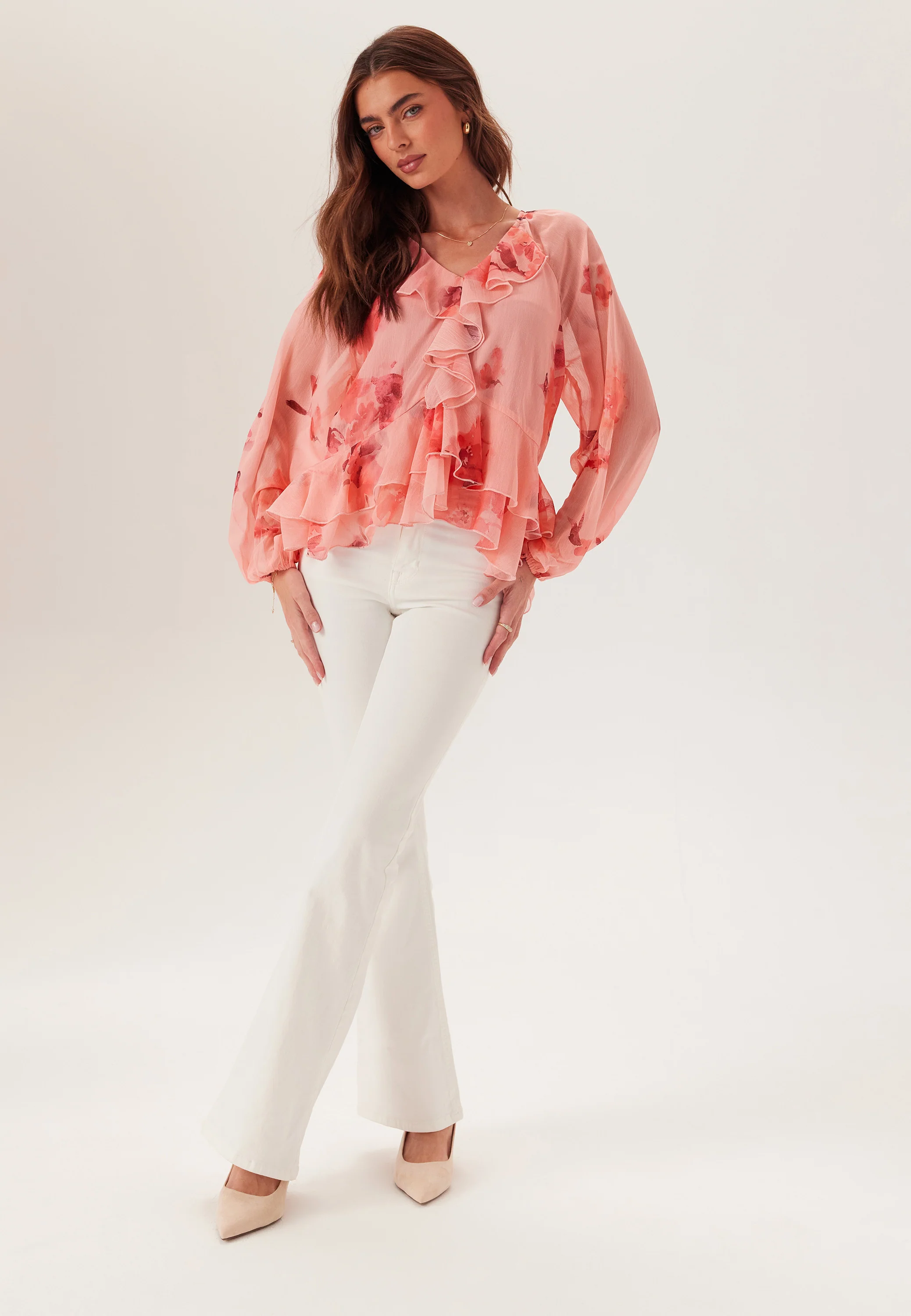 Frill Chiffon Blouse - Image 5