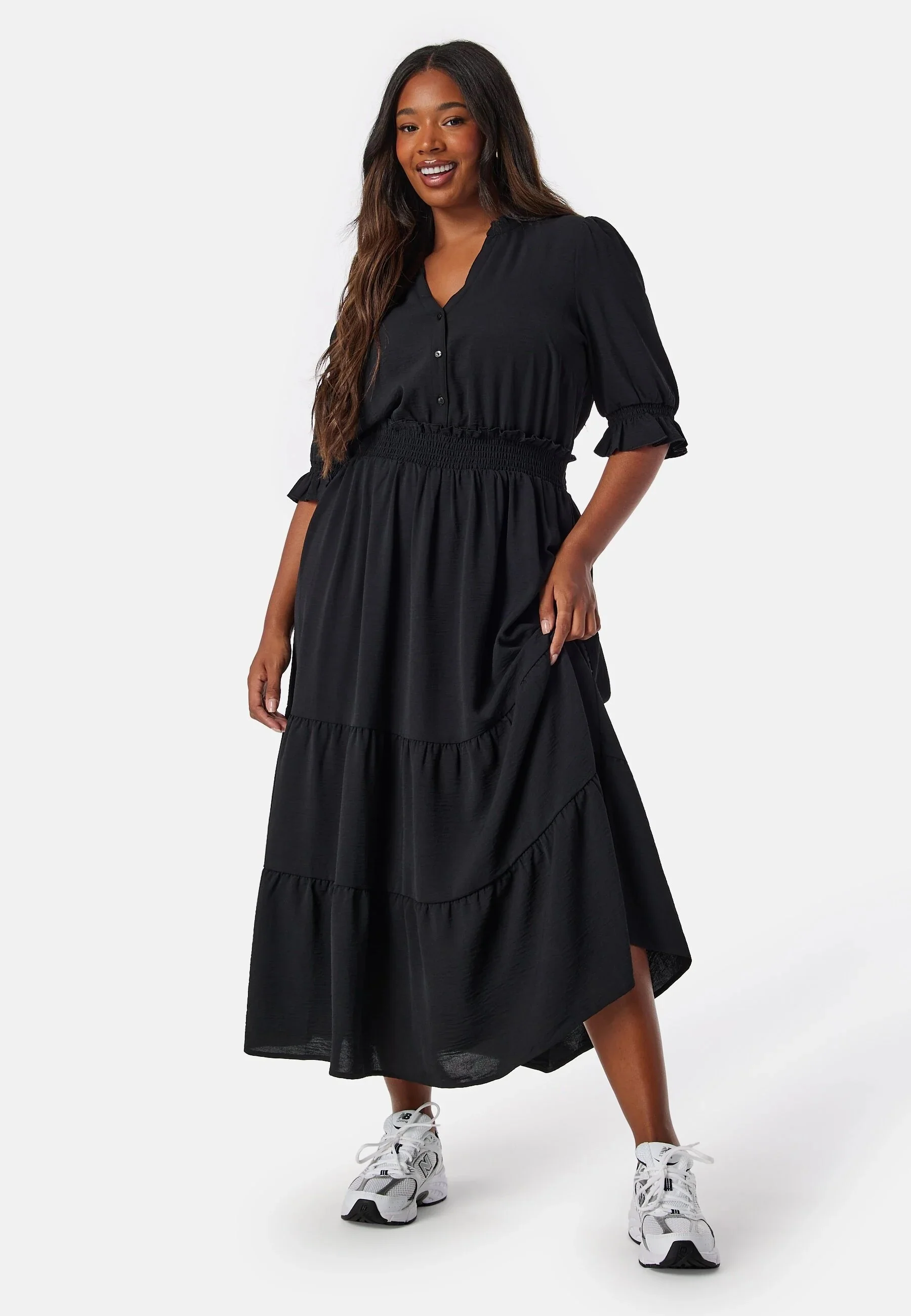 Frill Neck Tiered Maxi Dress - Image 5