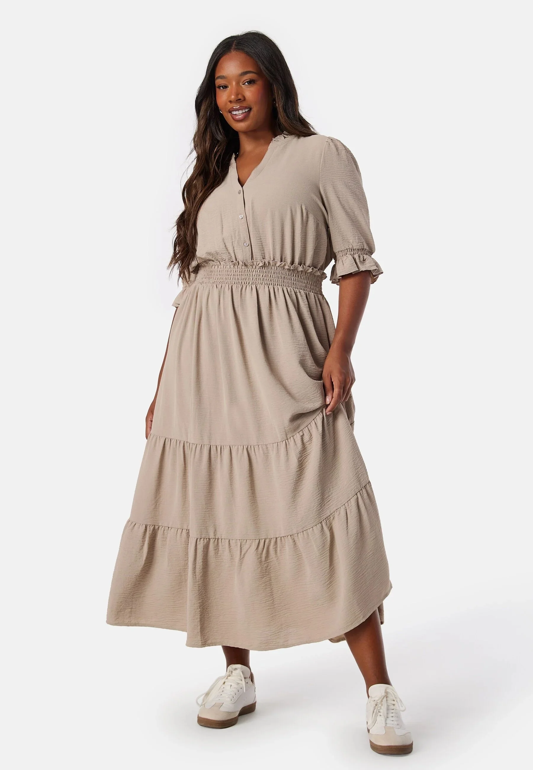 Frill Neck Tiered Maxi Dress - Image 5