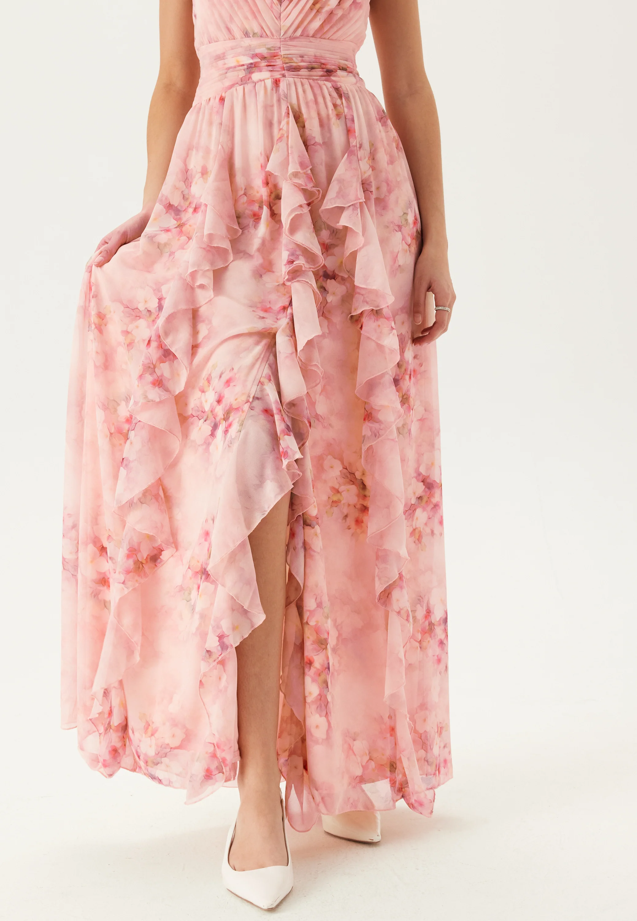 Frill Ruffle Chiffon Gown - Image 6