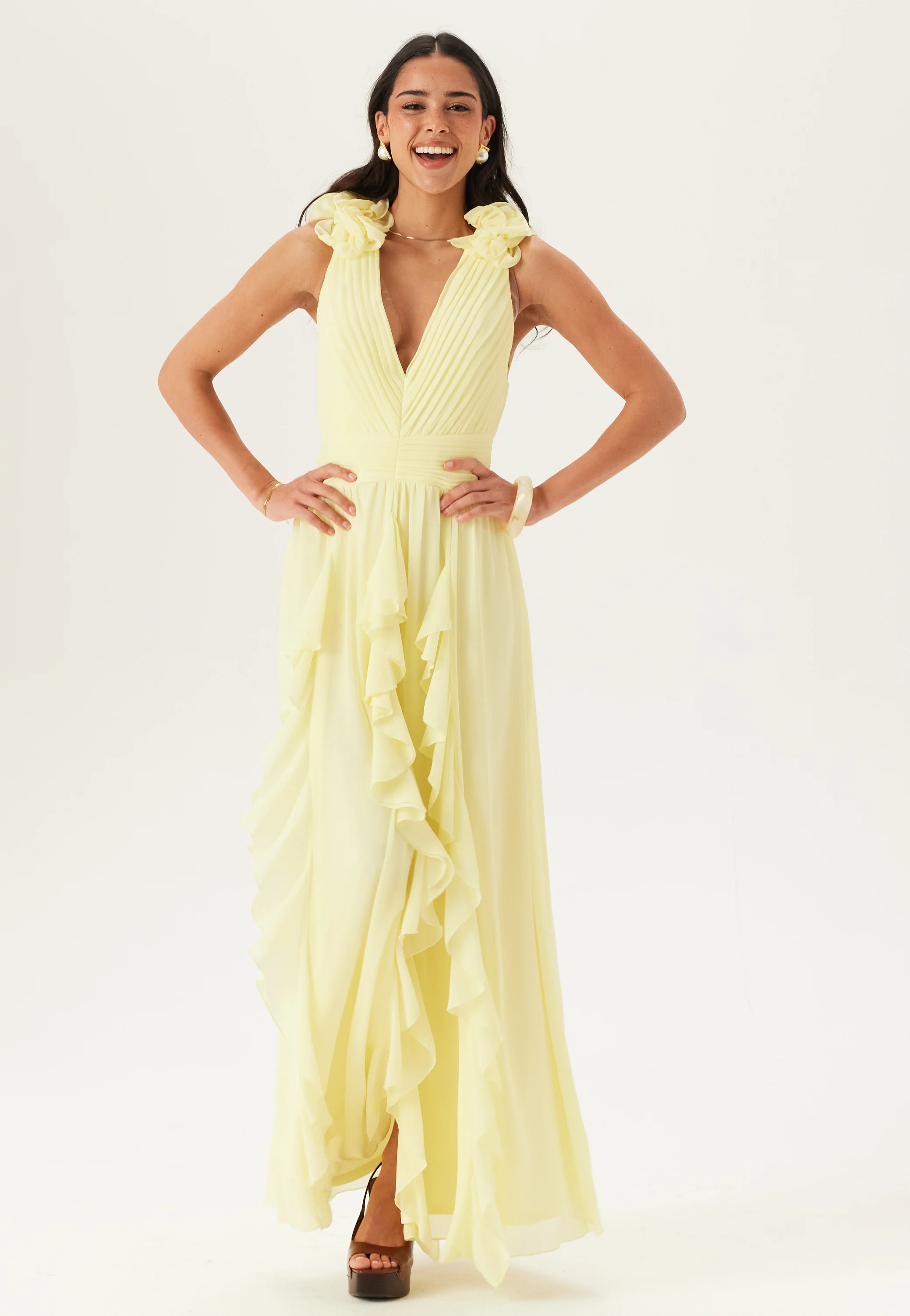 Frill Ruffle Chiffon Gown - Image 2