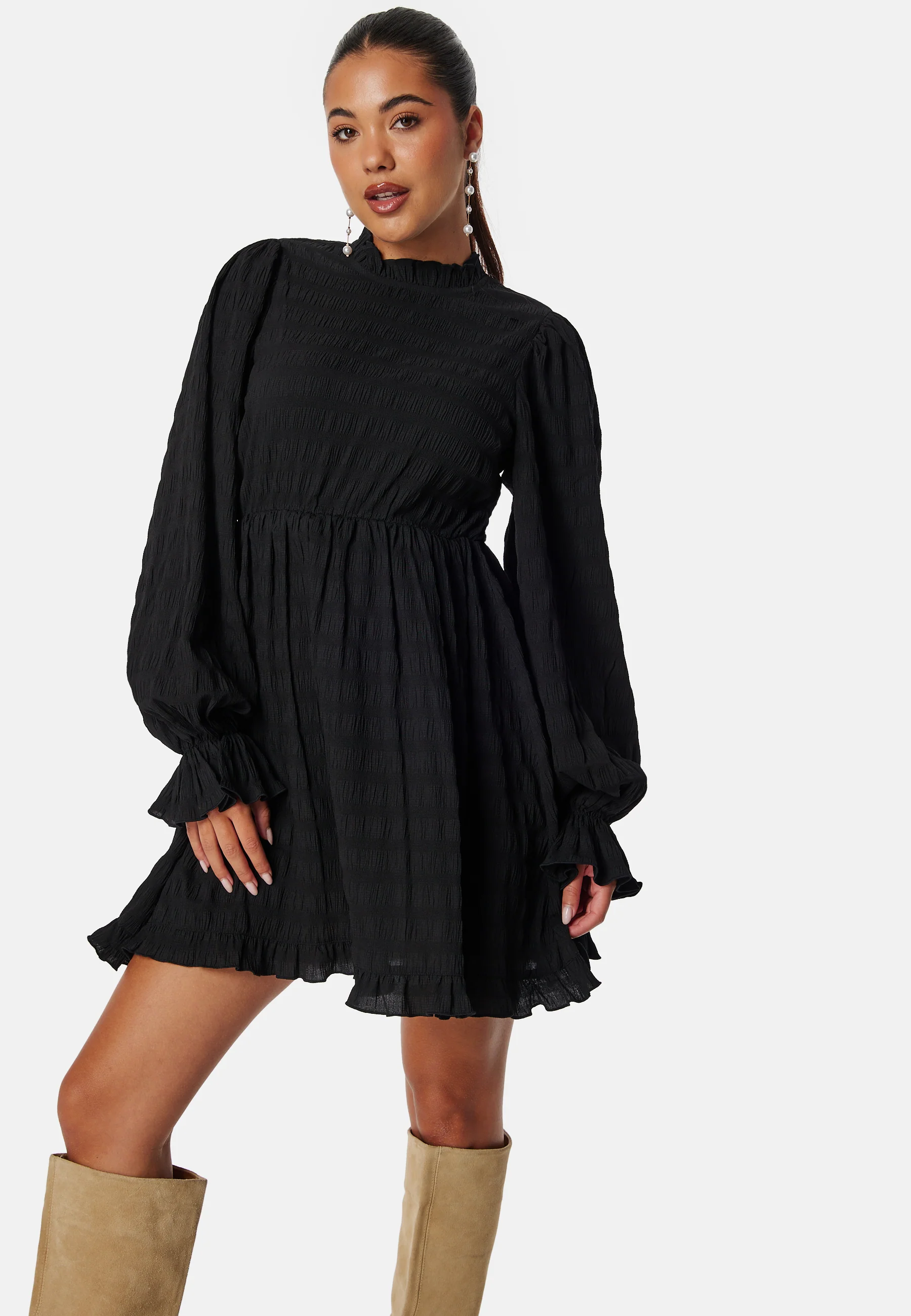 Frill Structured Dress - Image 3