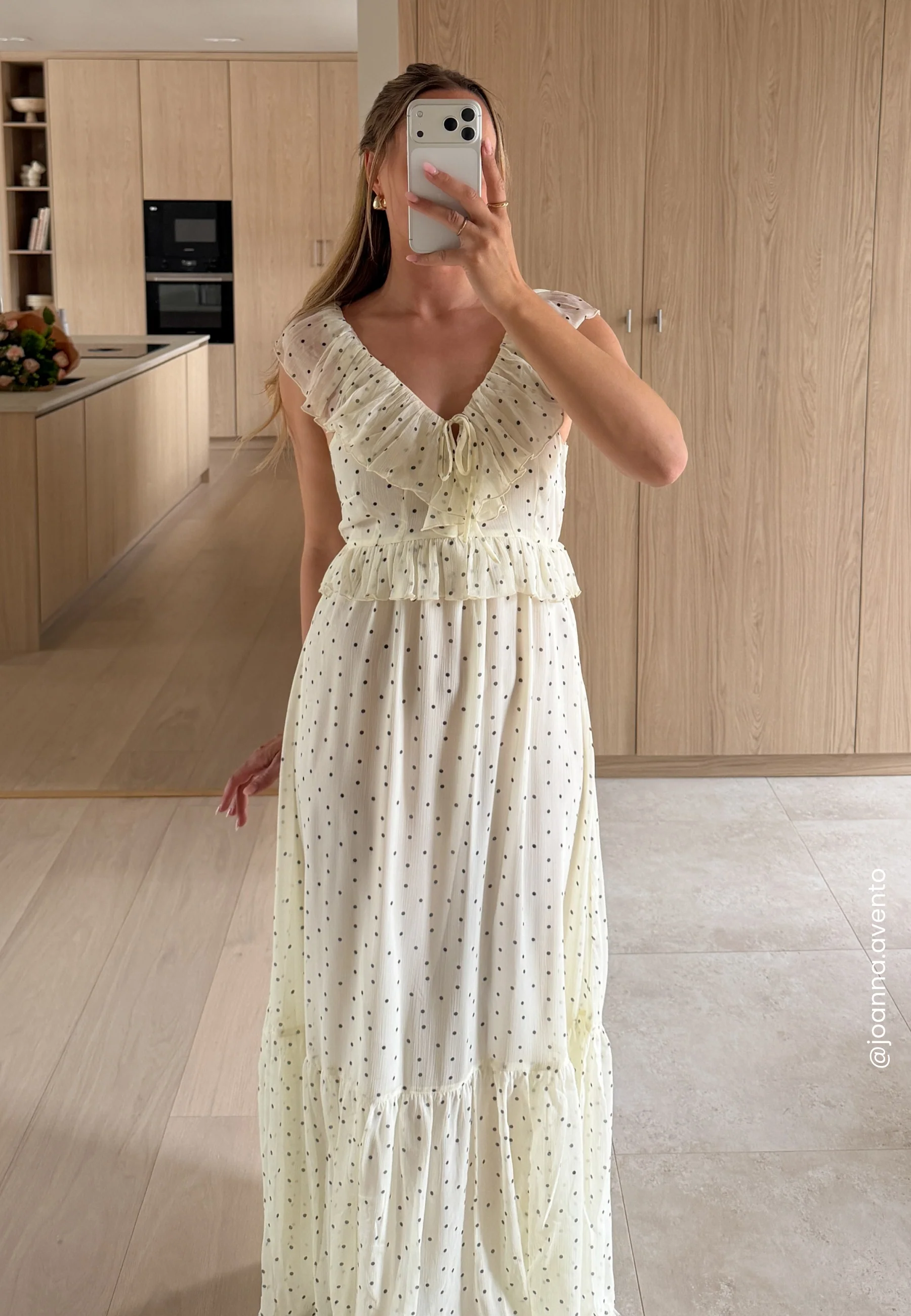 Frill Tie Back Chiffon Maxi Dress - Image 2