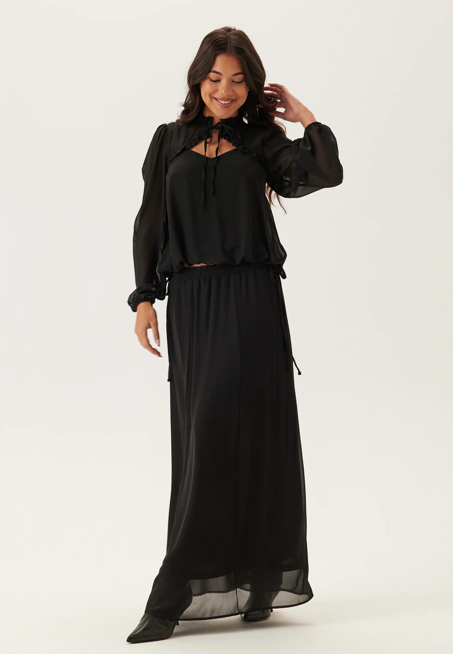 Frill Tie Blouse - Image 2
