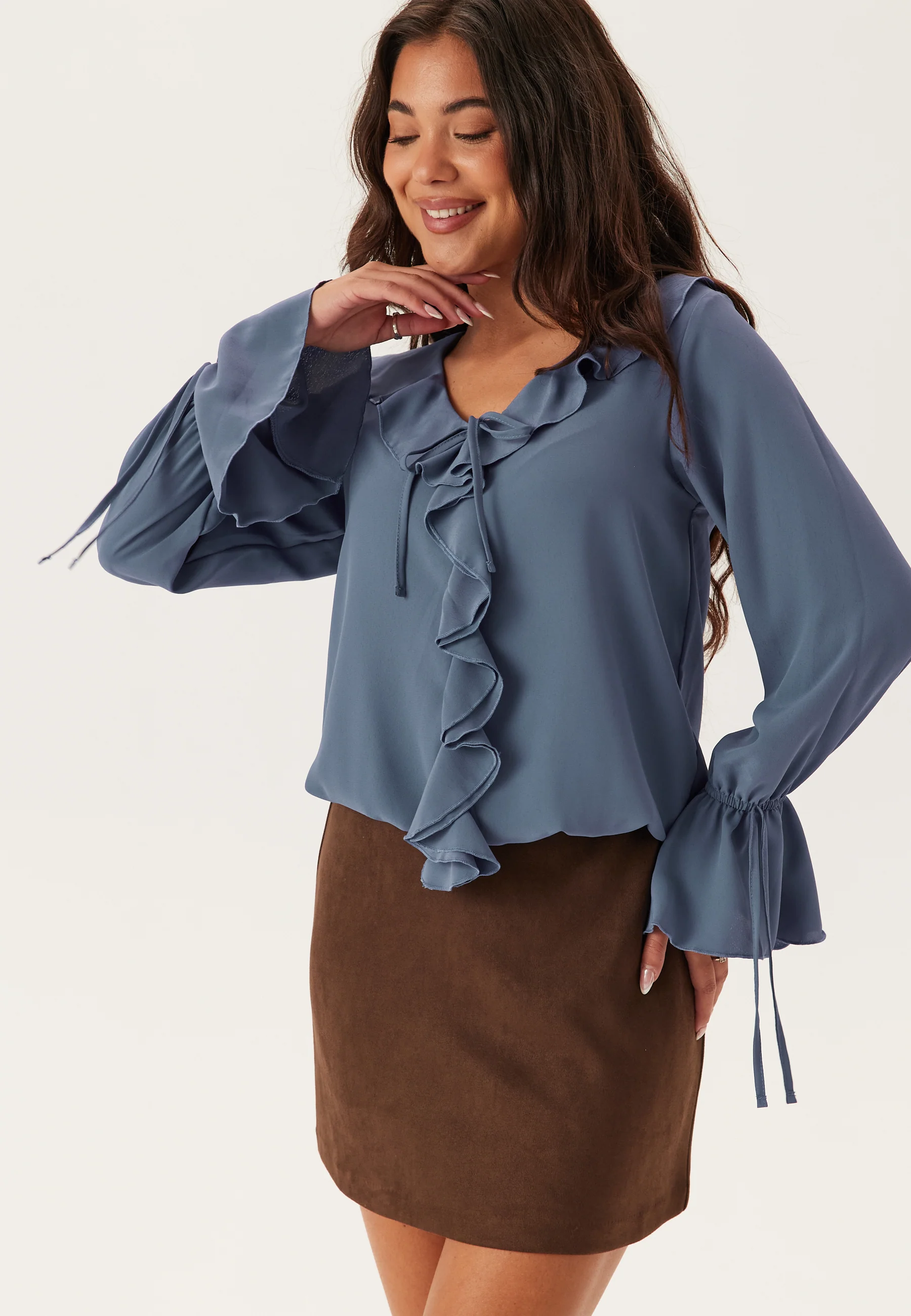 Frill Tie Blouse - Image 3