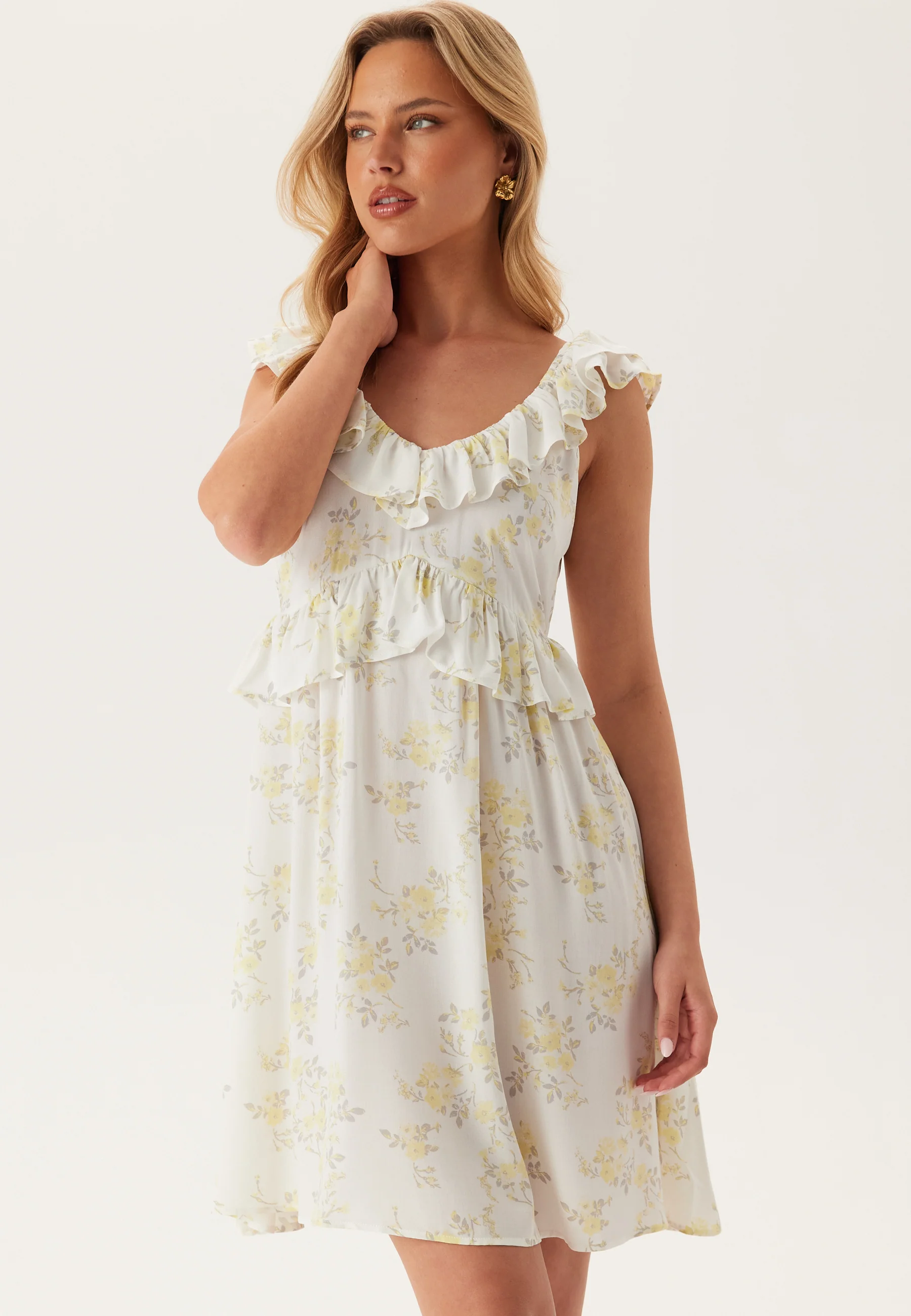 Frill Viscose Dress Short - Image 3