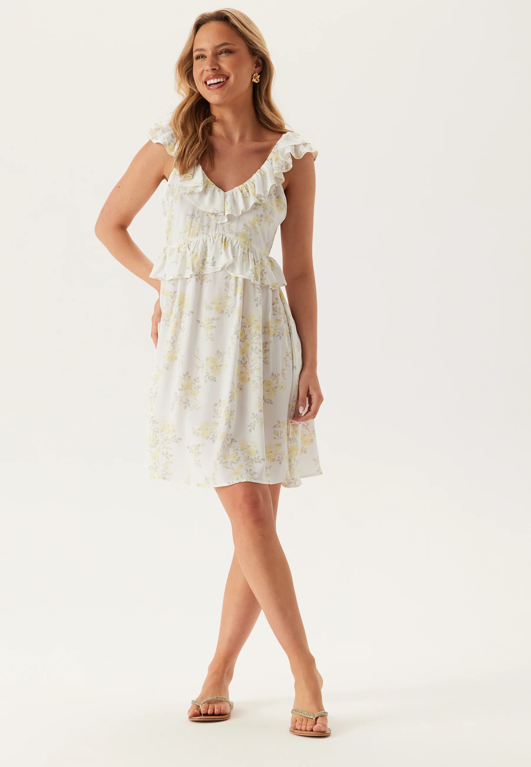 Frill Viscose Dress Short - Image 4