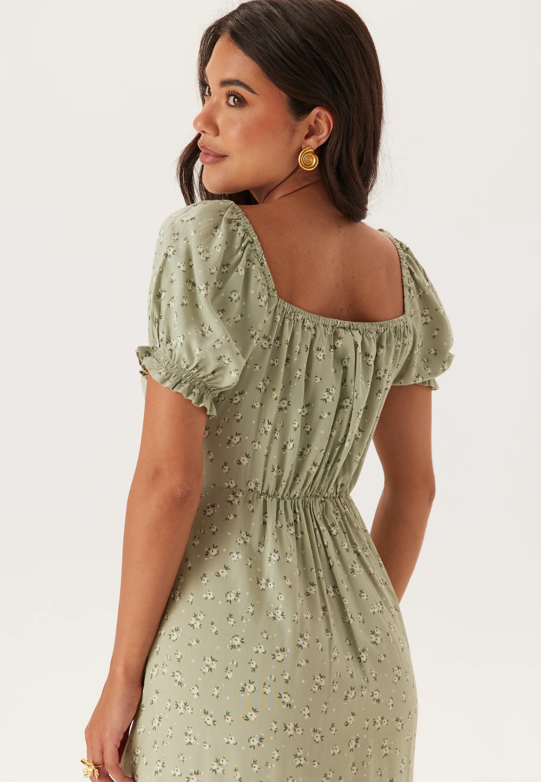 Front Tie Long Viscose Dress - Image 4